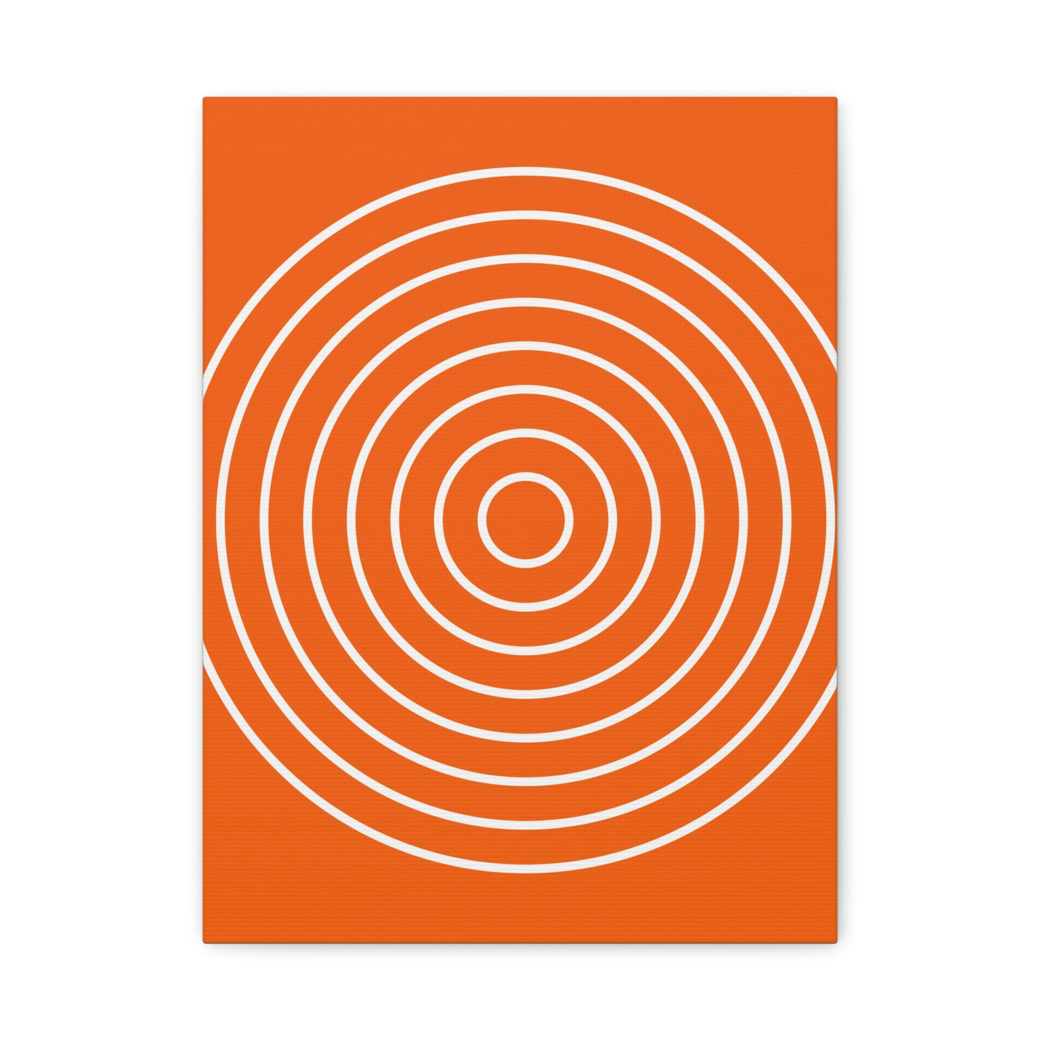 Orange Abstract Circles Matte Canvas Art