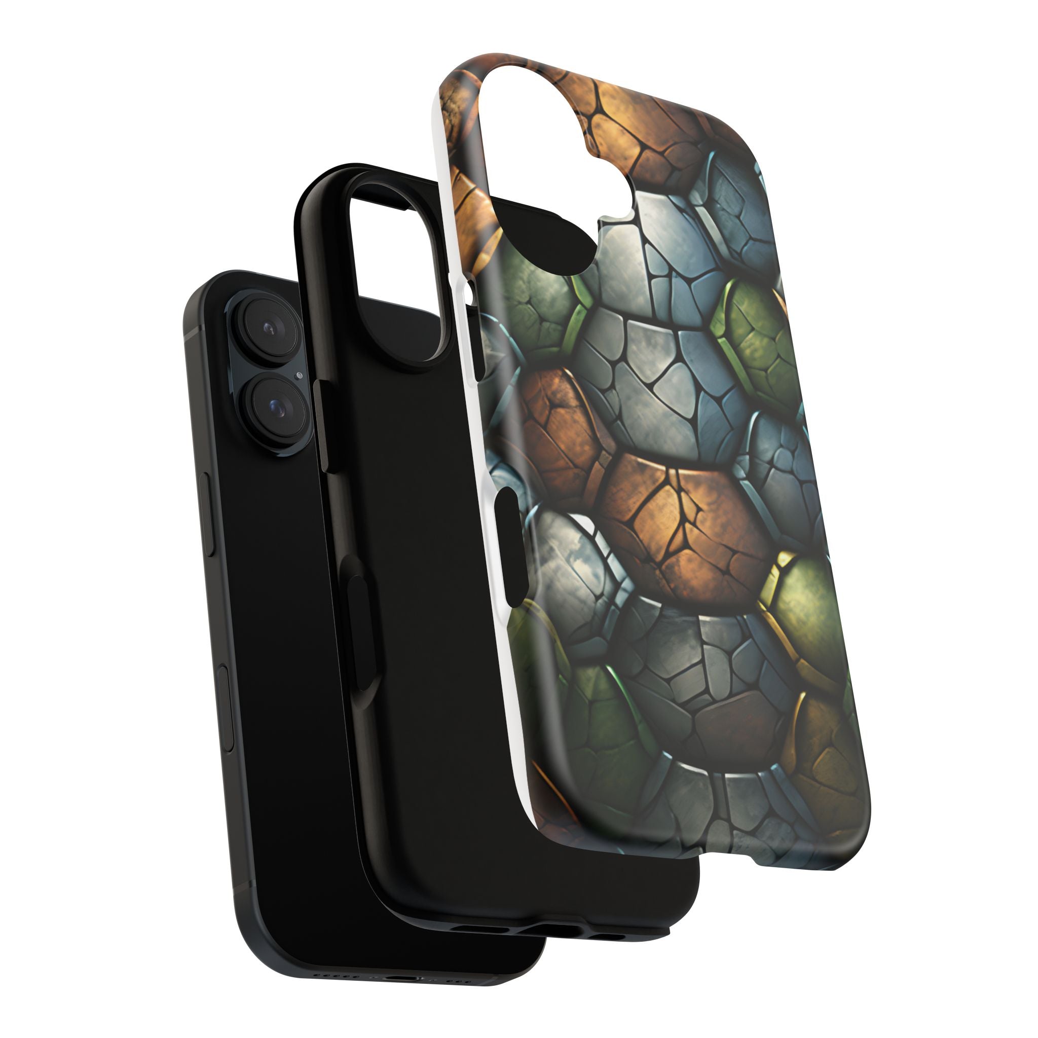 Hexagon Stone iPhone Case - Rugged Texture