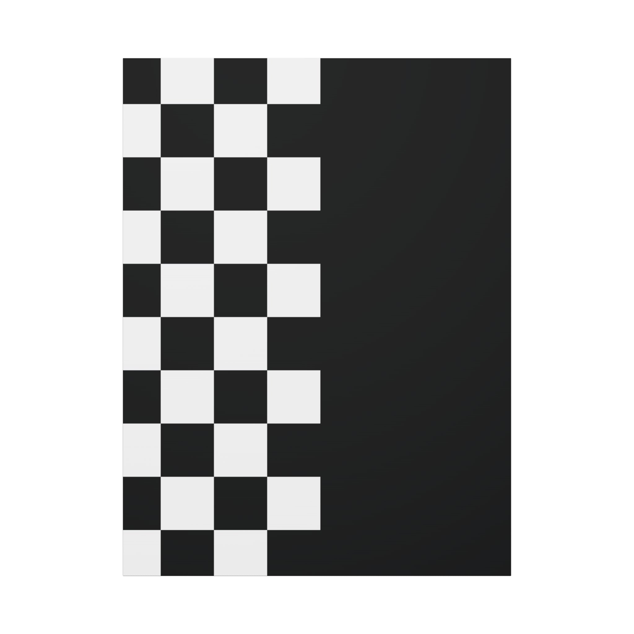 Abstract Black & White Checkered Canvas Art