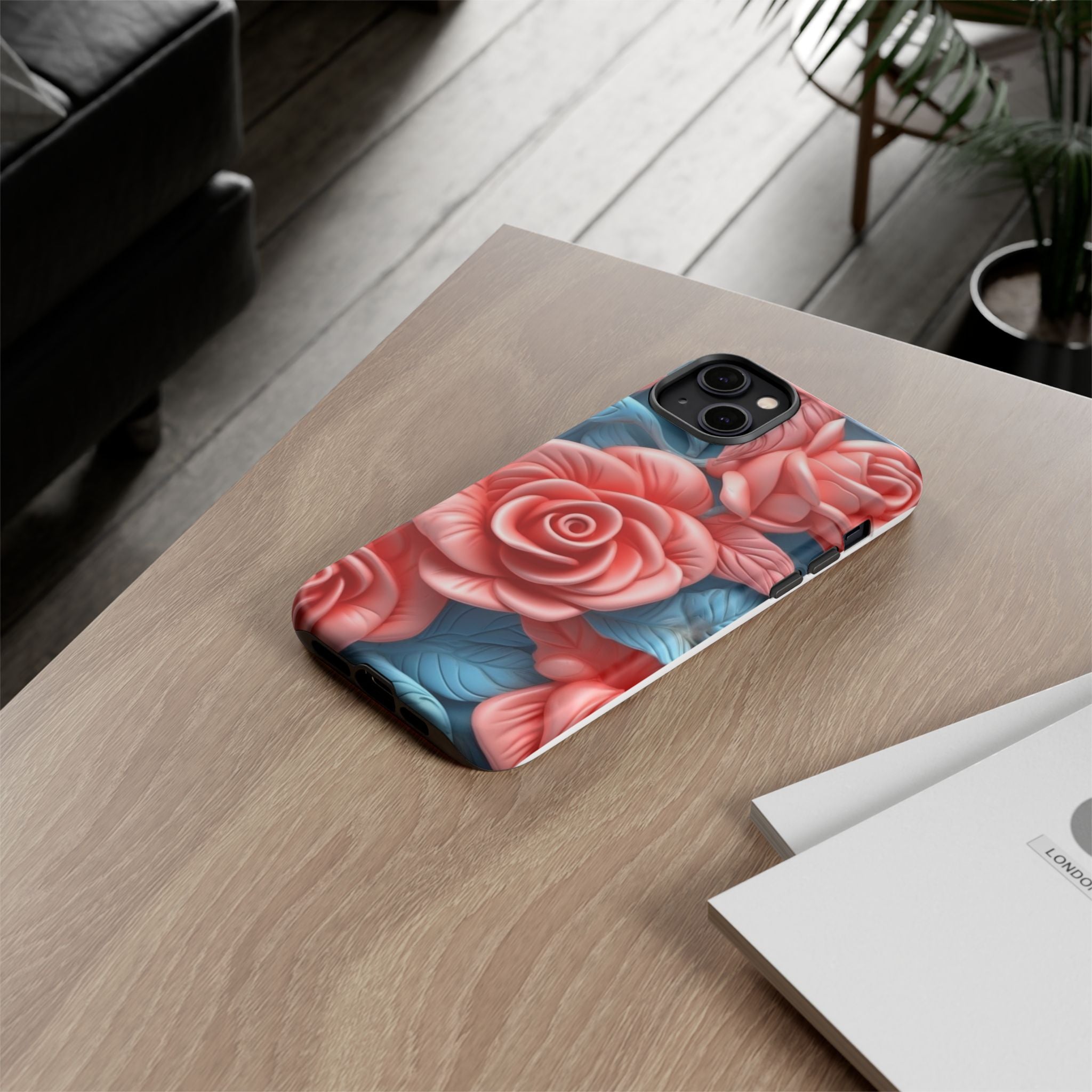 Stylized Floral iPhone Case - Hexagon Stone