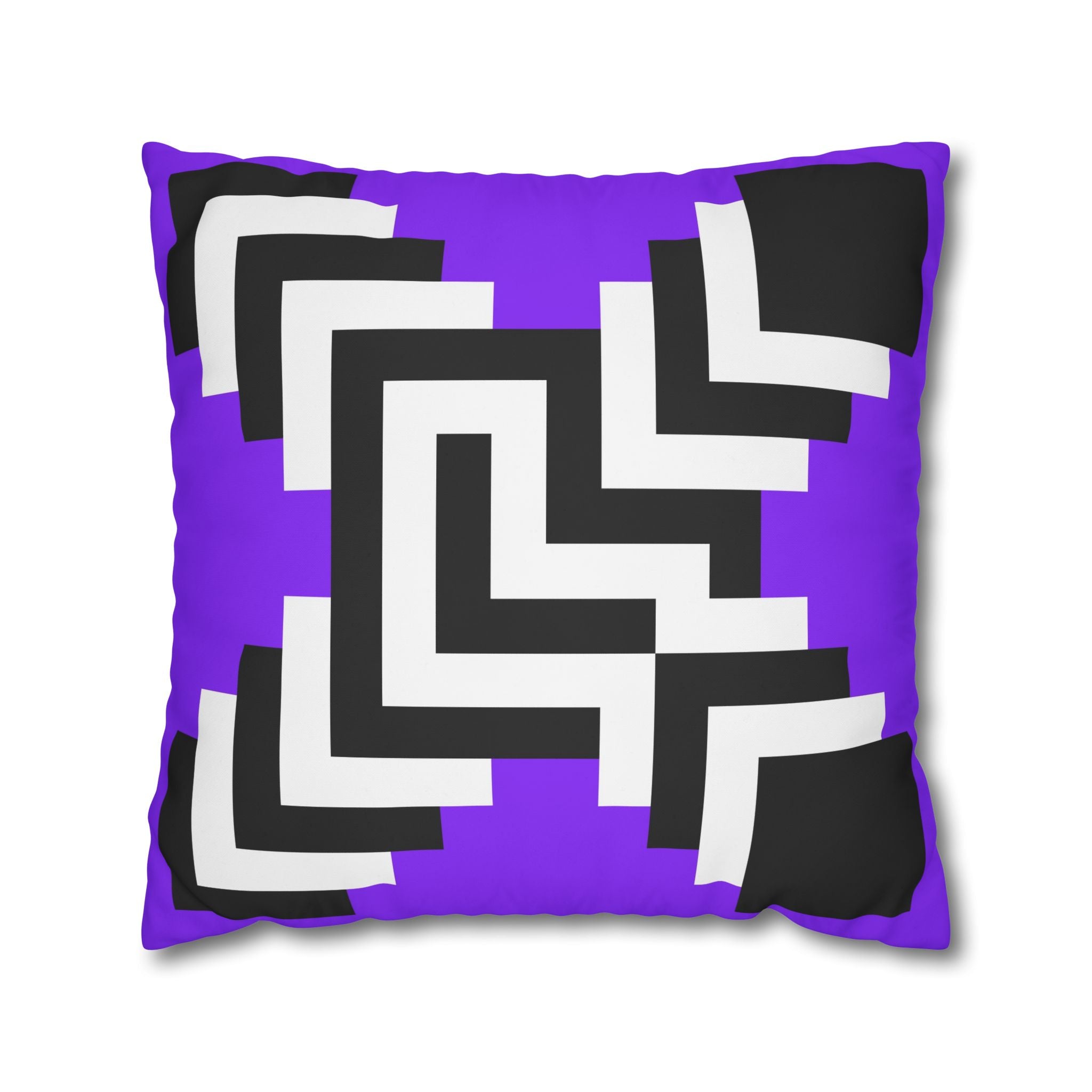 Purple Pixel Art Pillowcase - Abstract Design