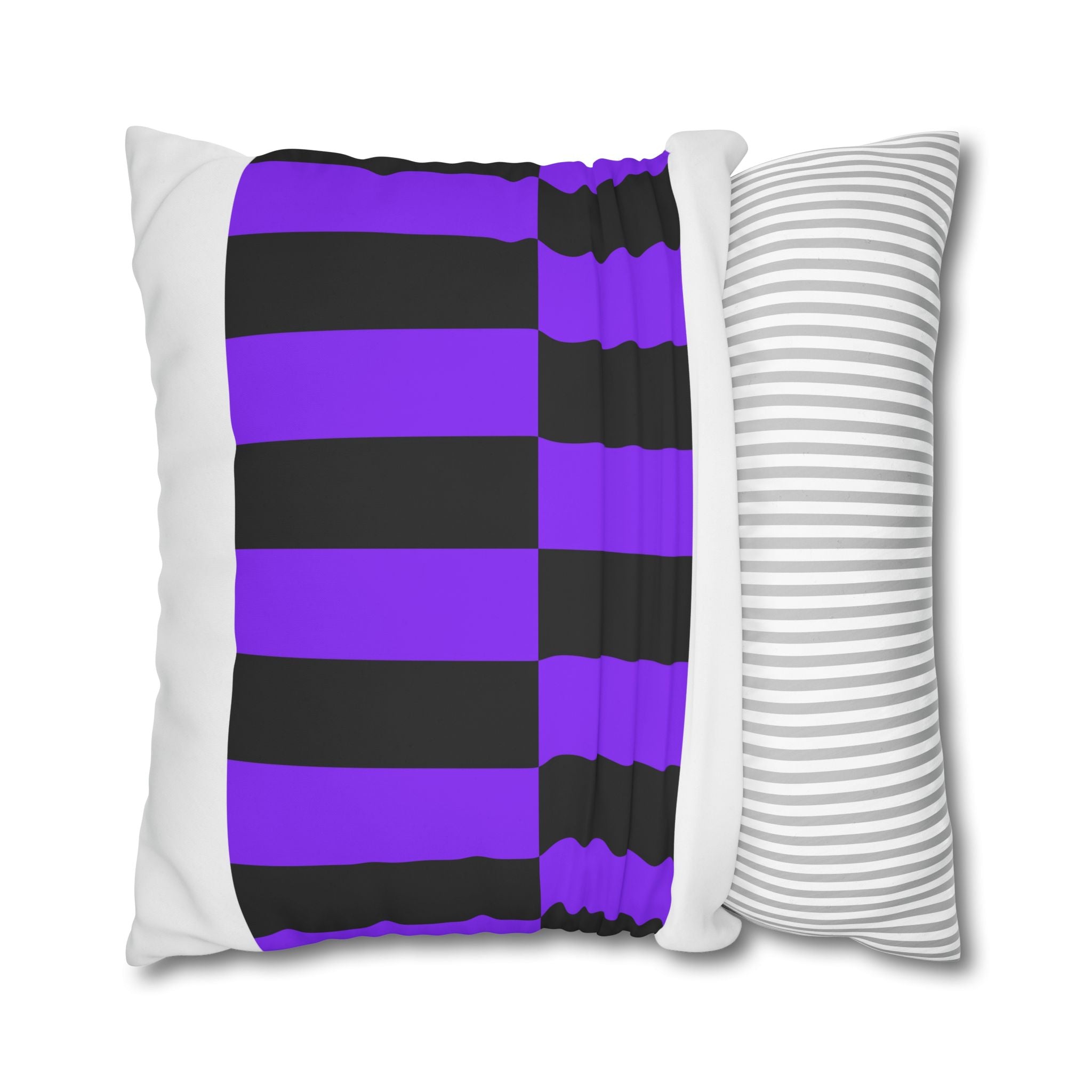 Checkered Pillowcase - Violet & Grey