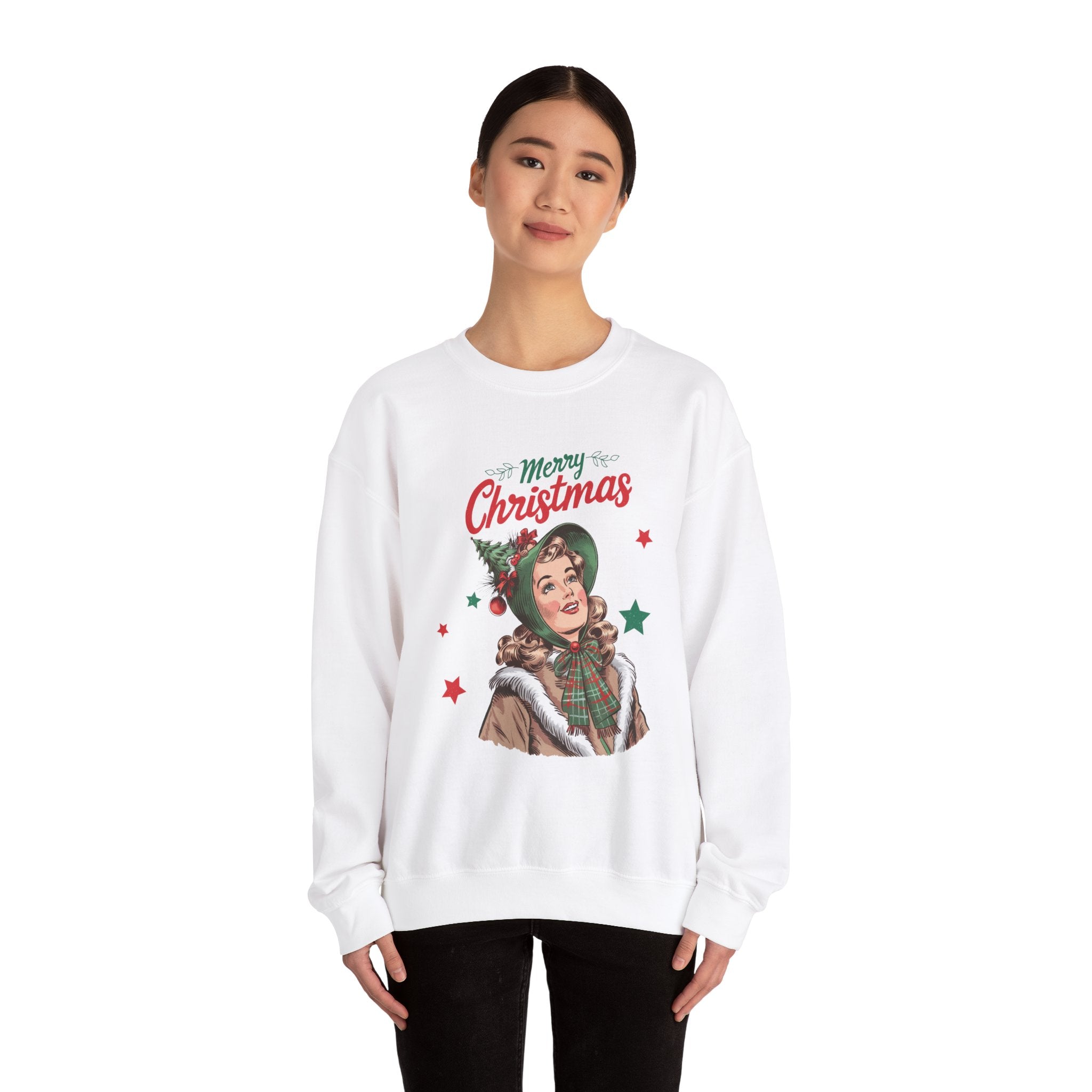 Vintage Christmas Tree Lady Sweatshirt