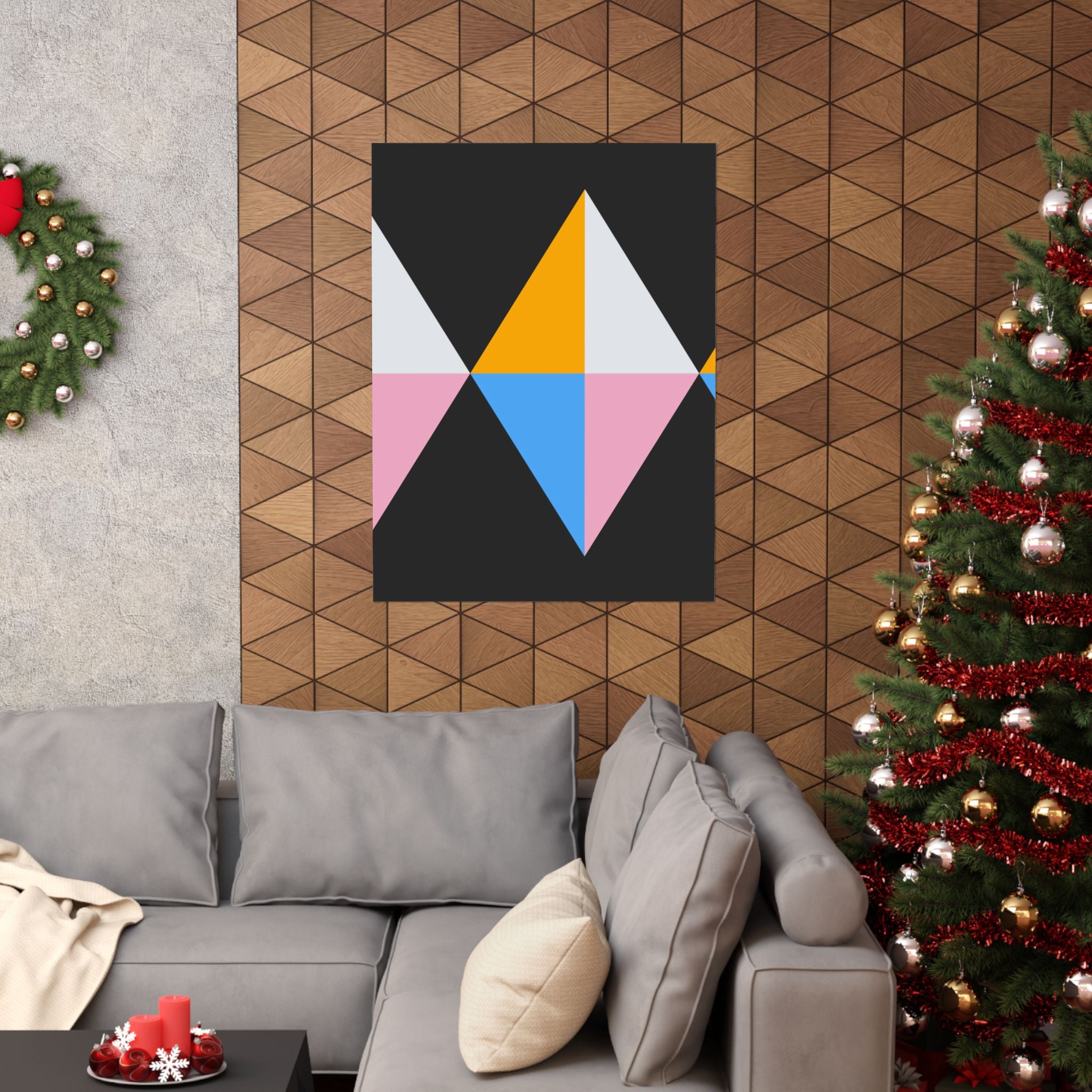 Geometric Triangle Art Poster