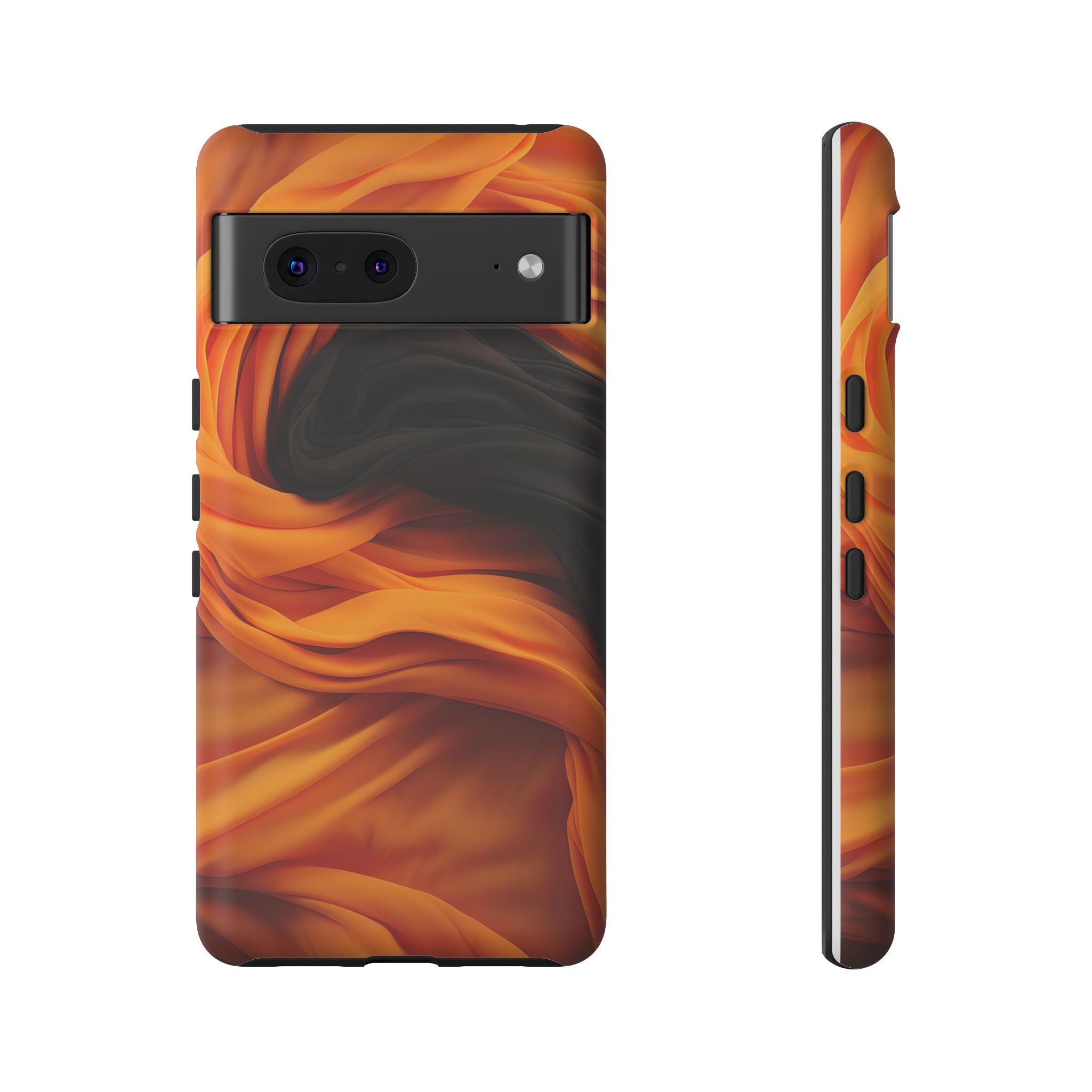 Abstract Orange & Gray Google Pixel Case (All Models)