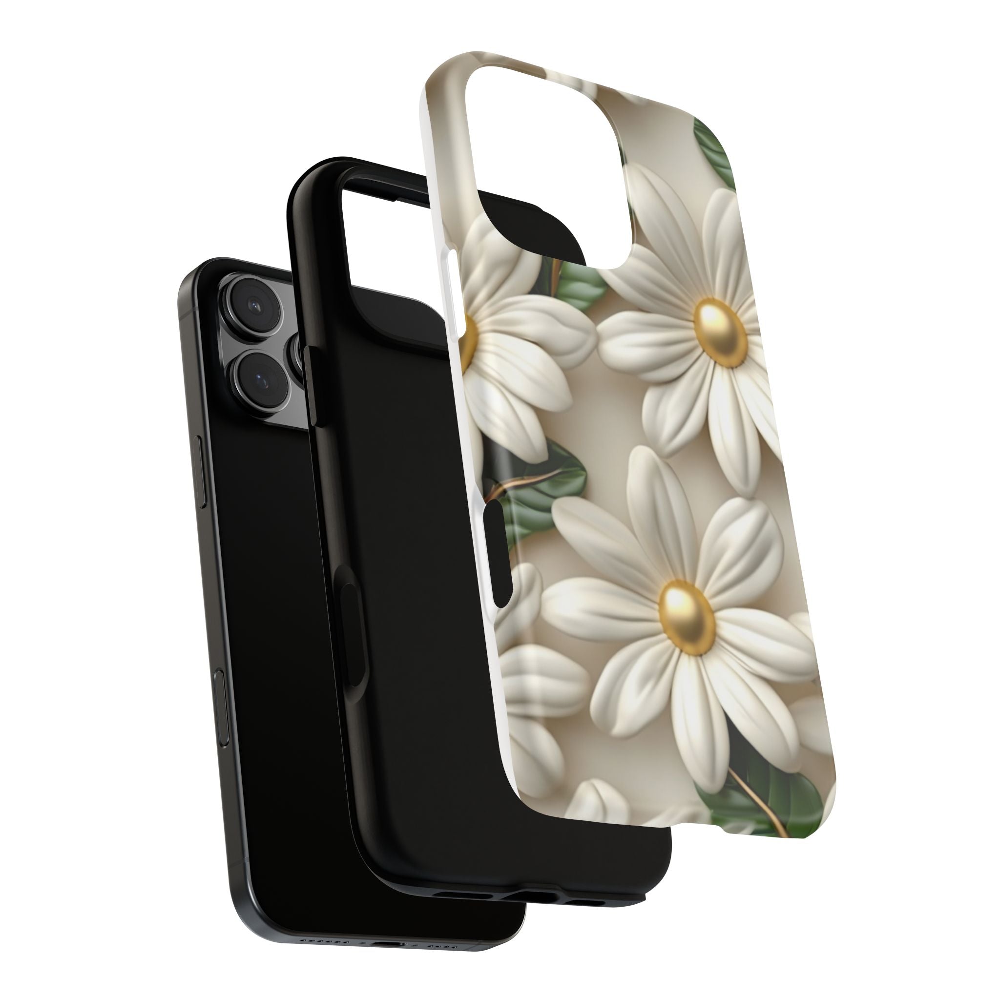 Sculpted Daisy iPhone Case - Hexagon Stone