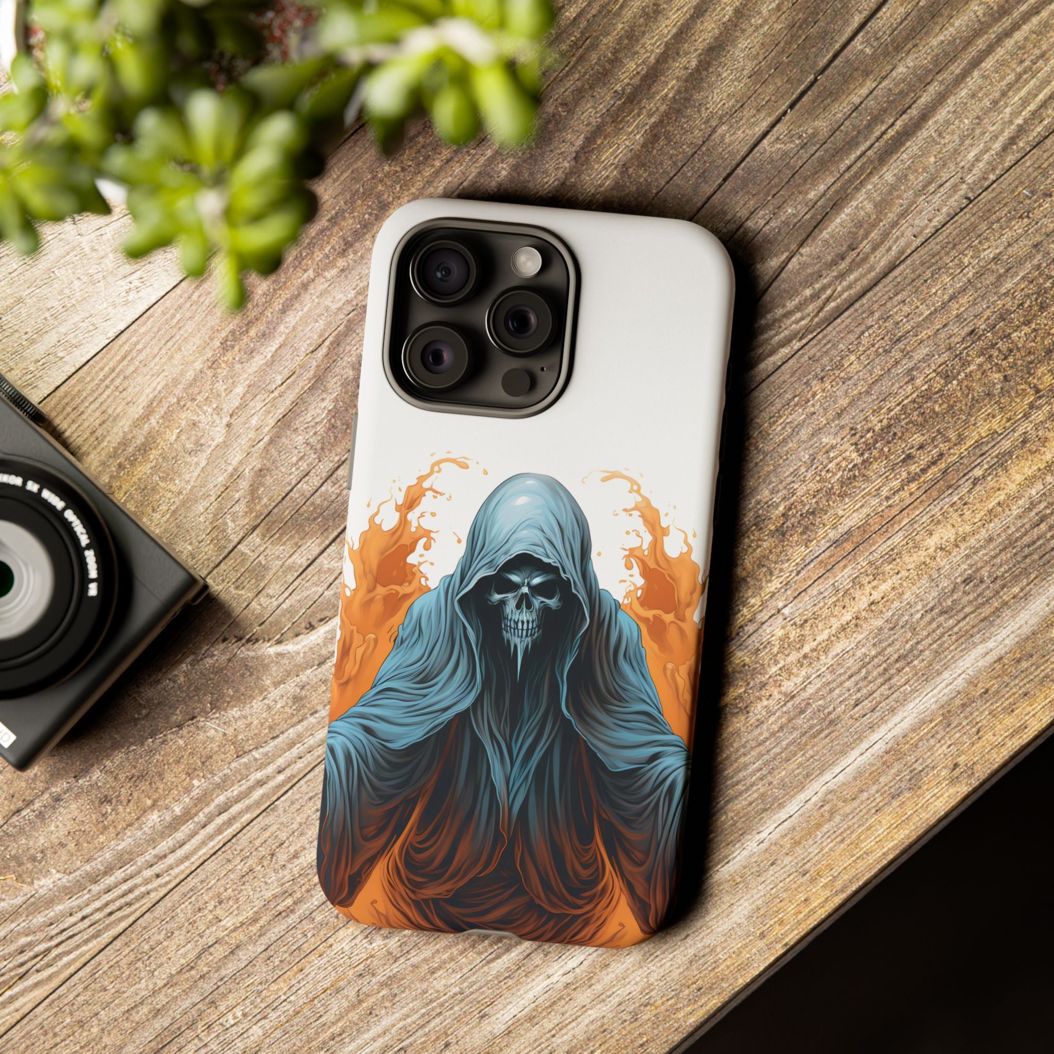 Grim Reaper Hexagon Stone iPhone Case