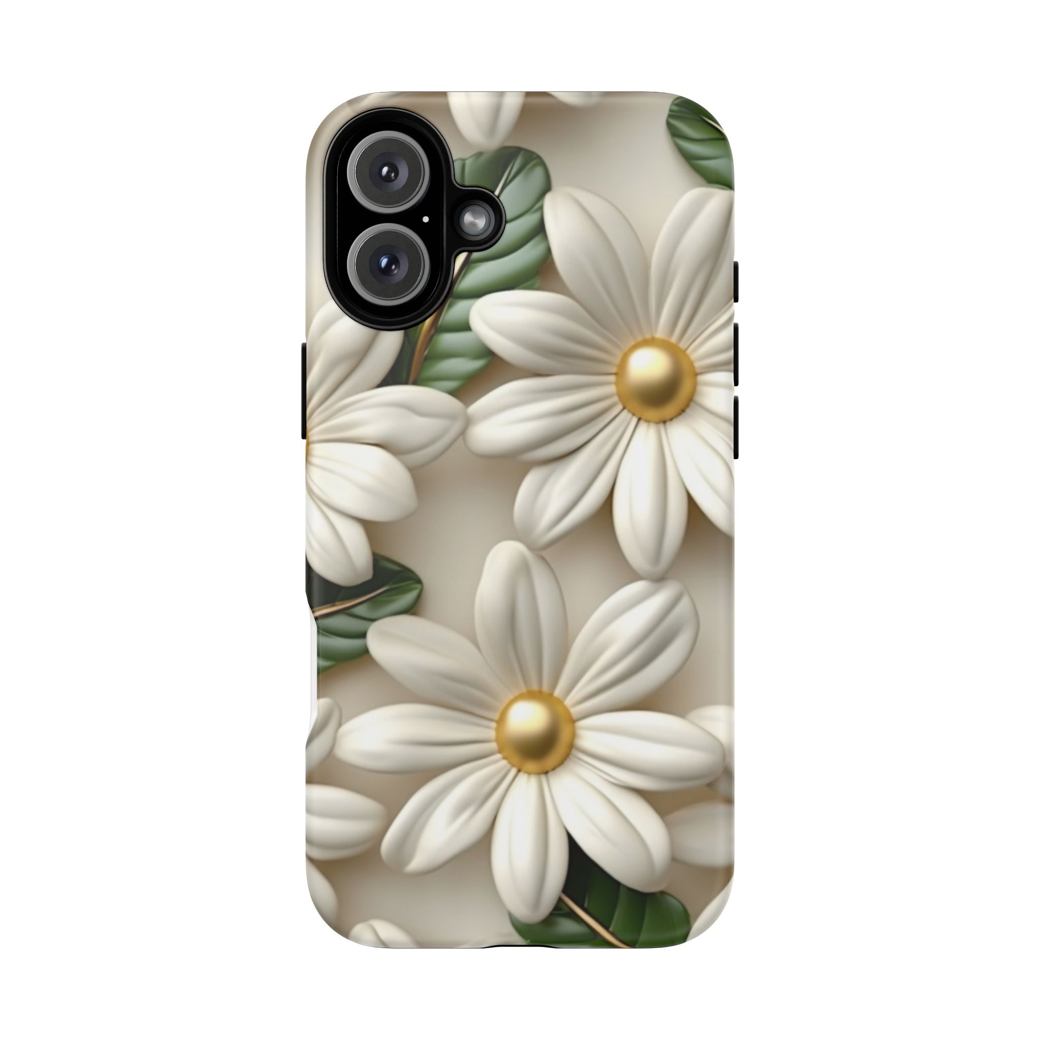 Sculpted Daisy iPhone Case - Hexagon Stone