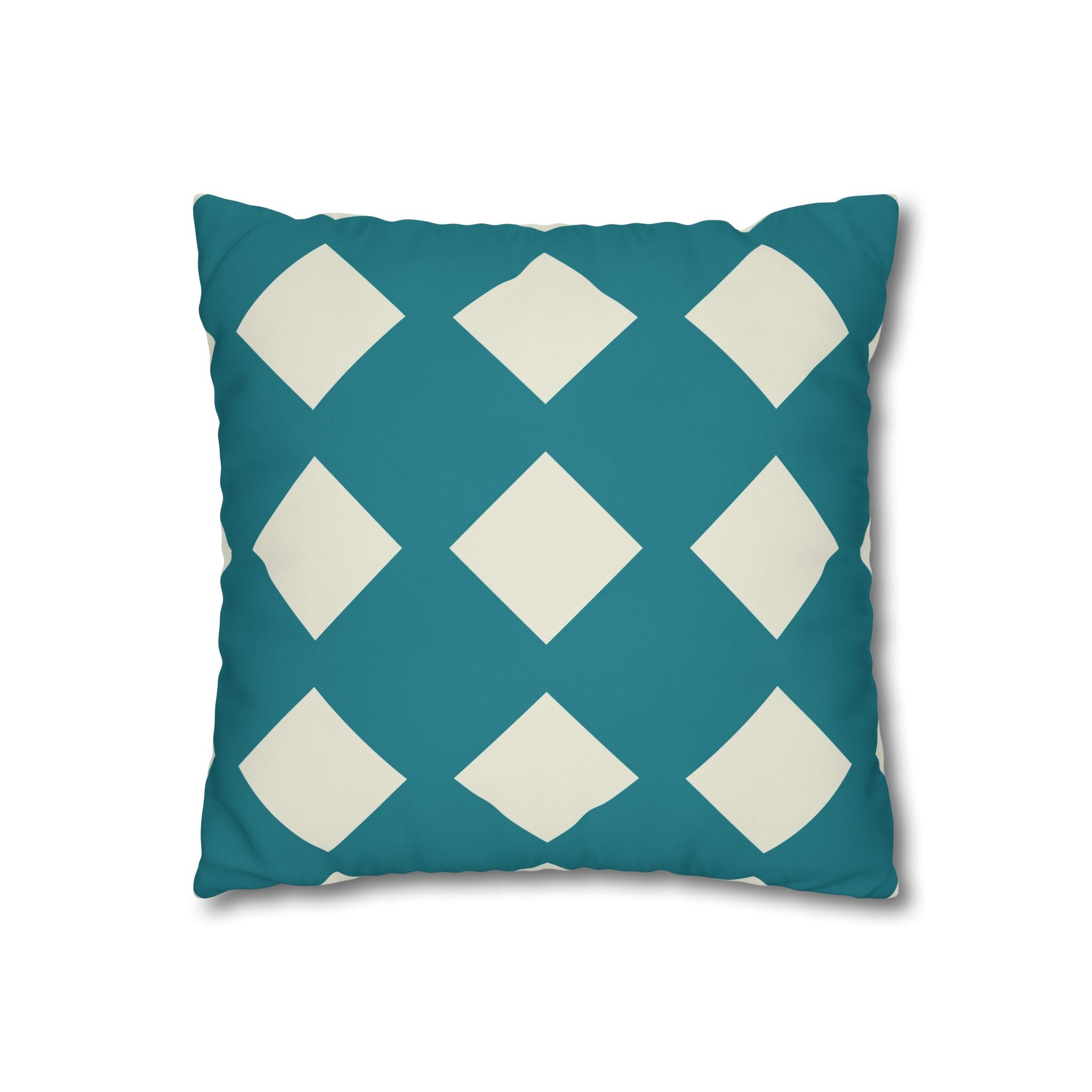 Geometric Teal & Beige Pillowcase