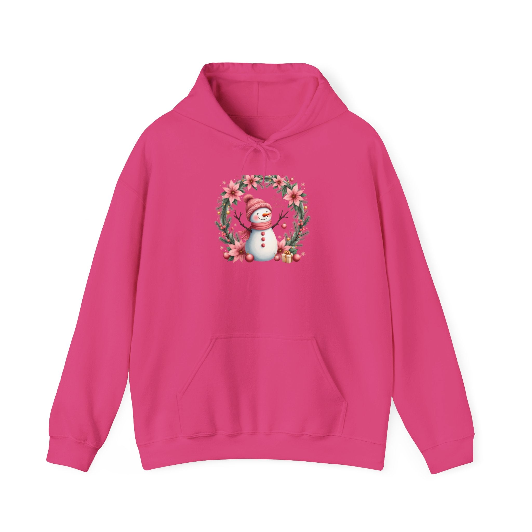 Pink Snowman Christmas Hoodie