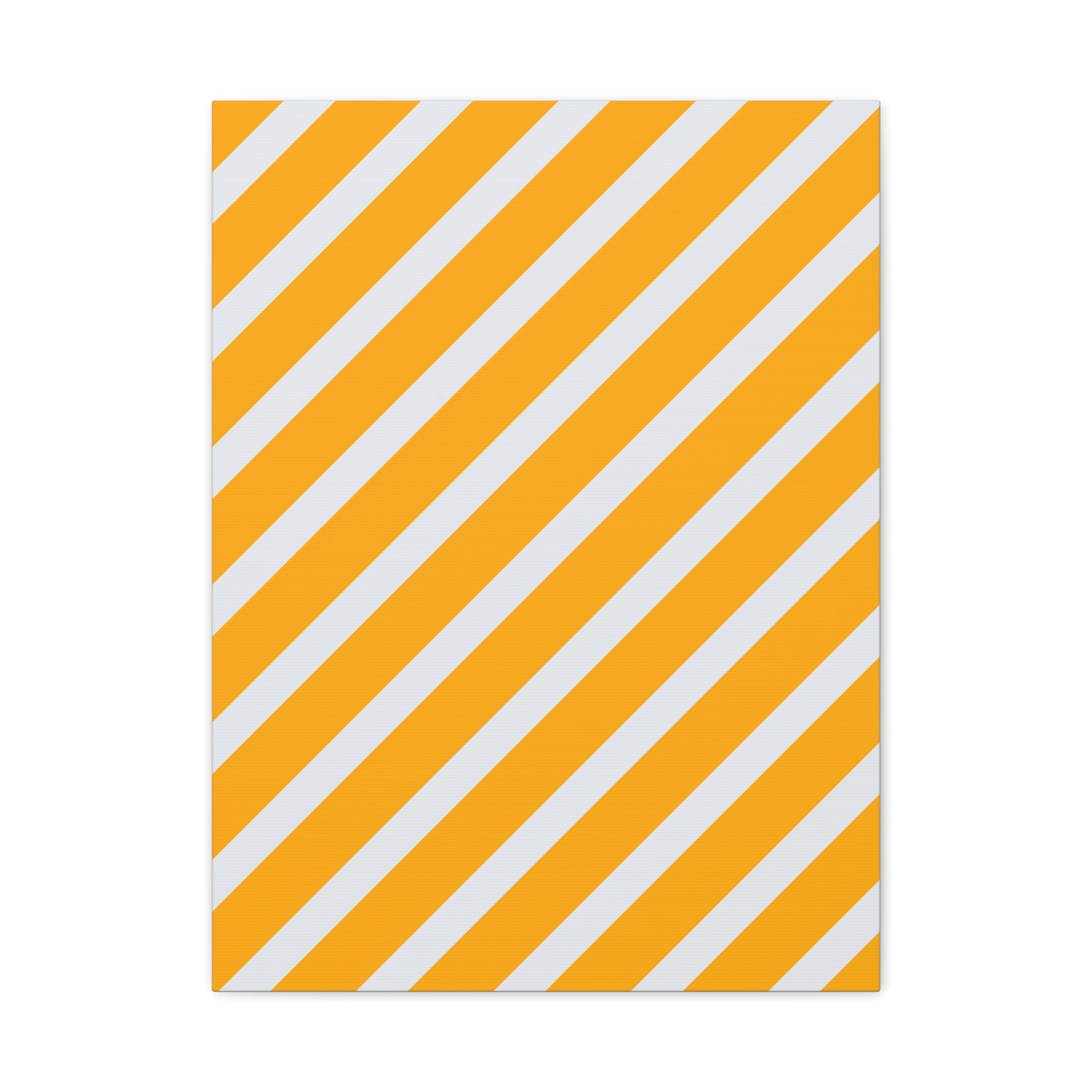 Orange & Gray Diagonal Stripe Canvas Art