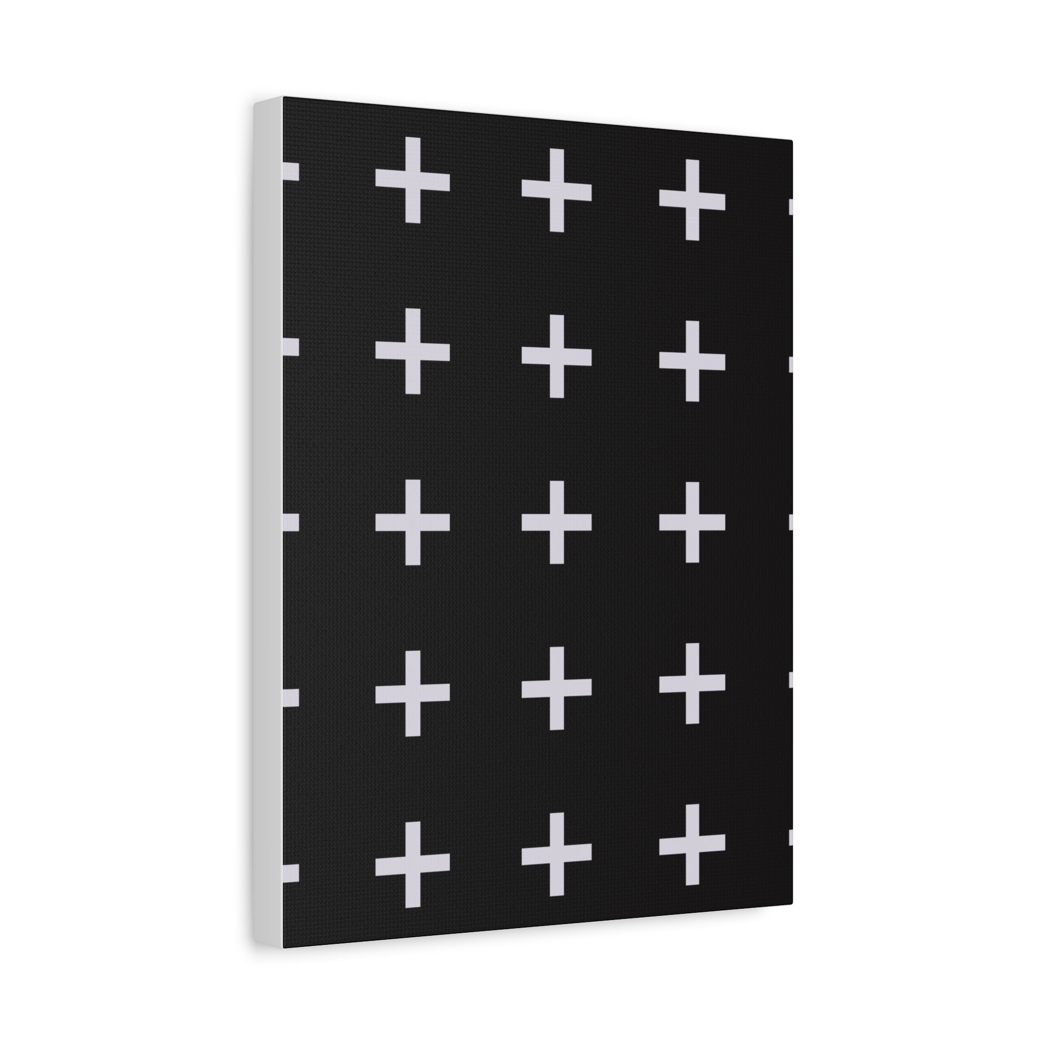 Minimalist Plus Sign Grid Canvas Art