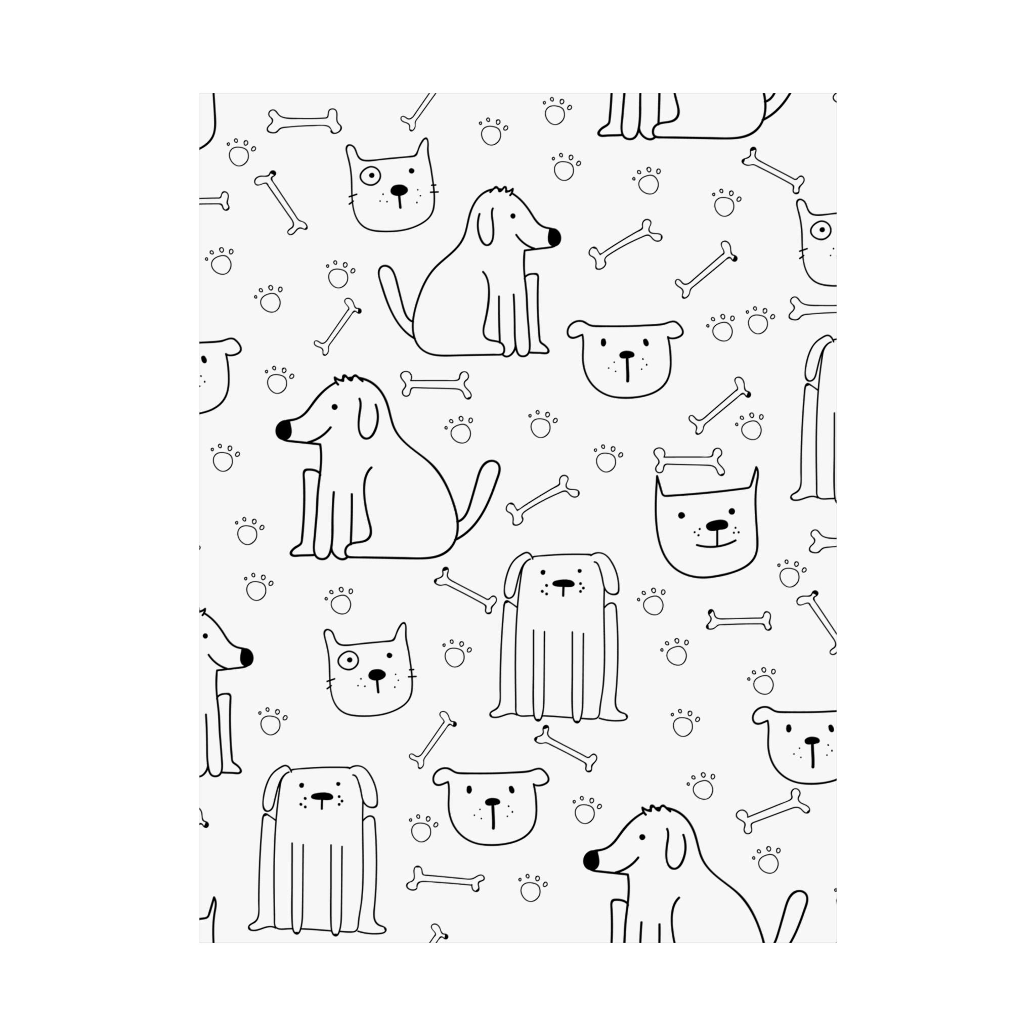 Cute Dogs & Cats Cartoon Poster