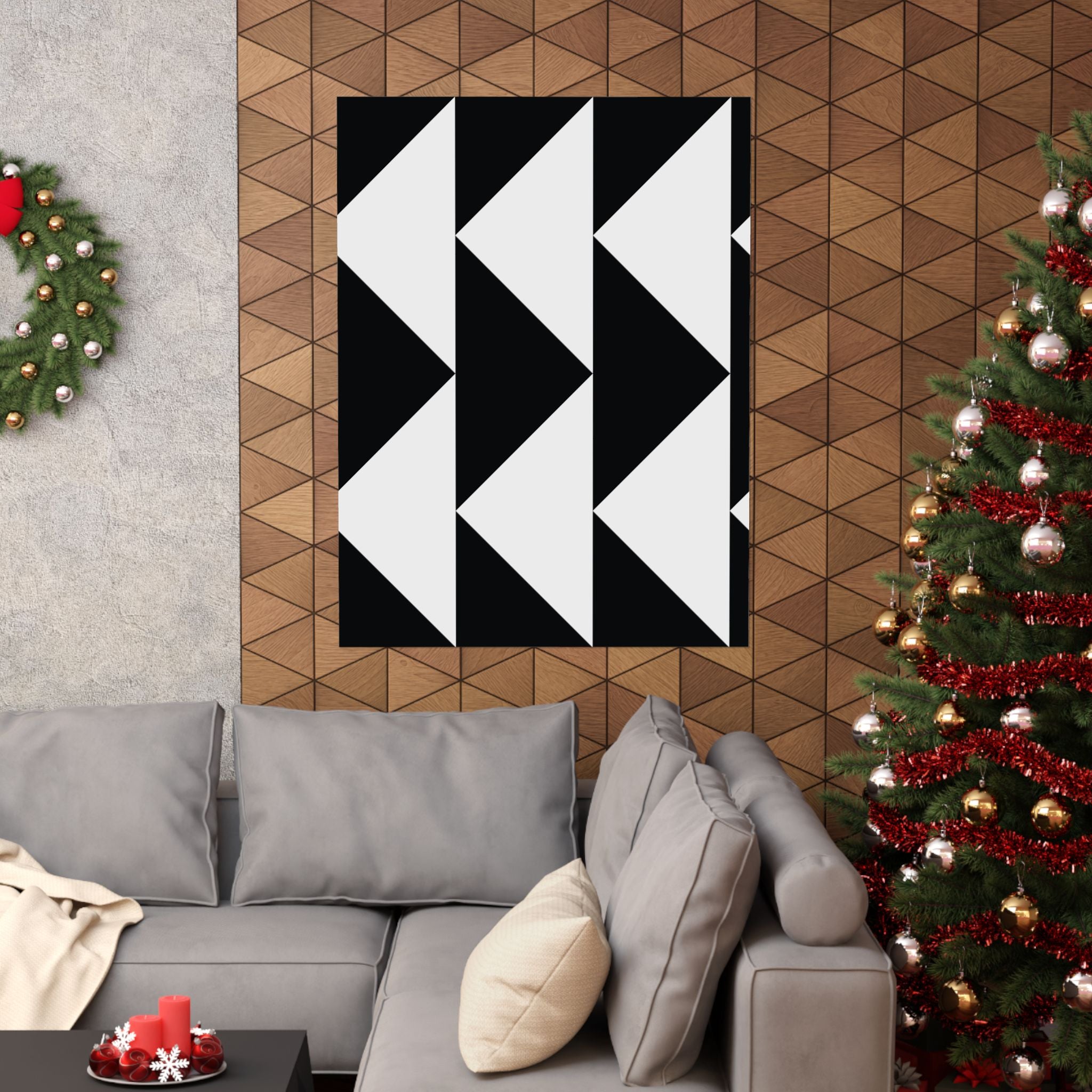 Modern Geometric Triangle Poster Art