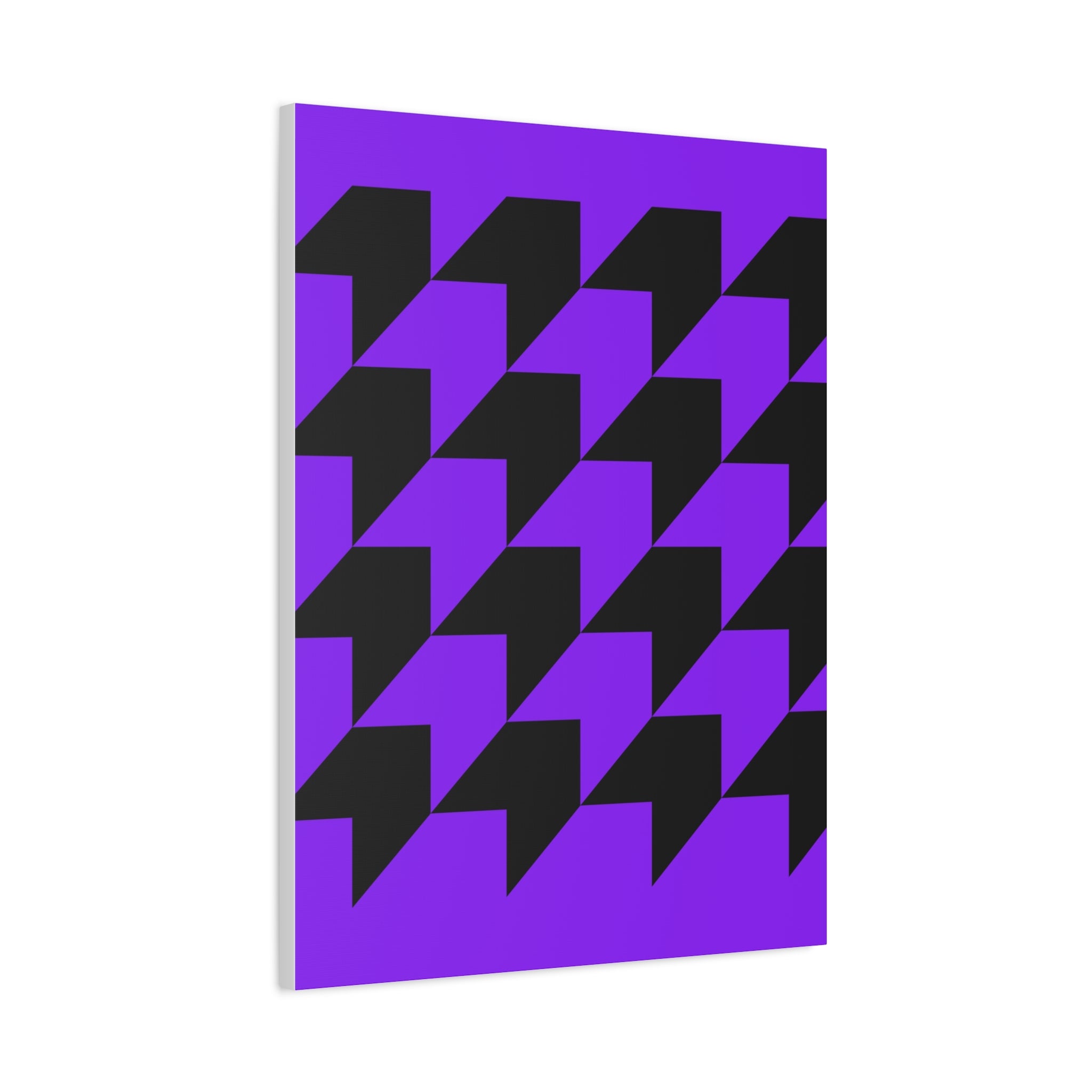 Geometric Purple Arrow Canvas Art