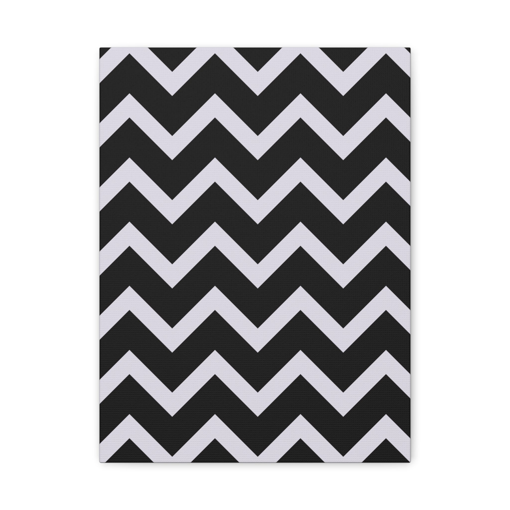 Modern Chevron Zigzag Matte Canvas Art