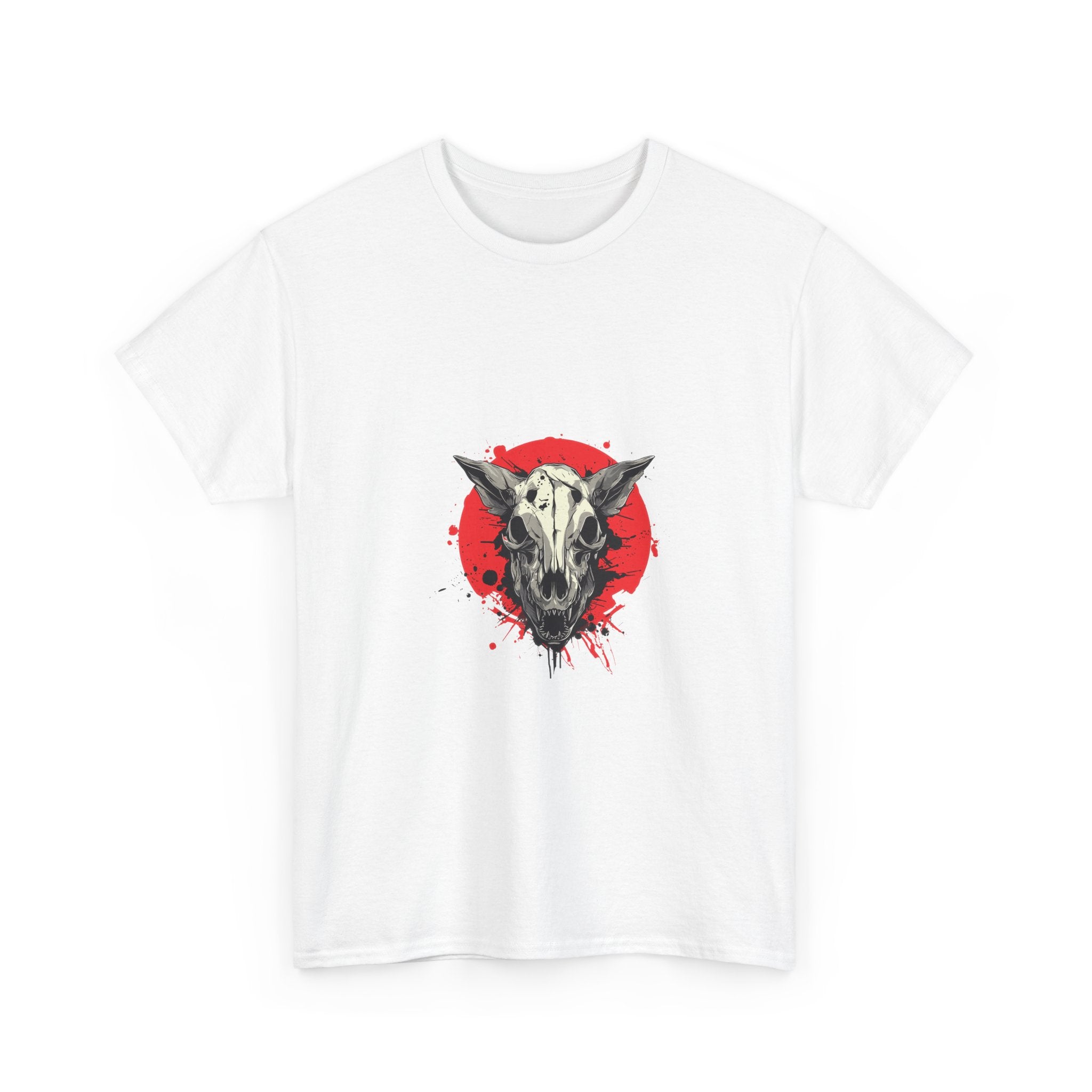 Red Sun Skull T-Shirt - Gothic Art