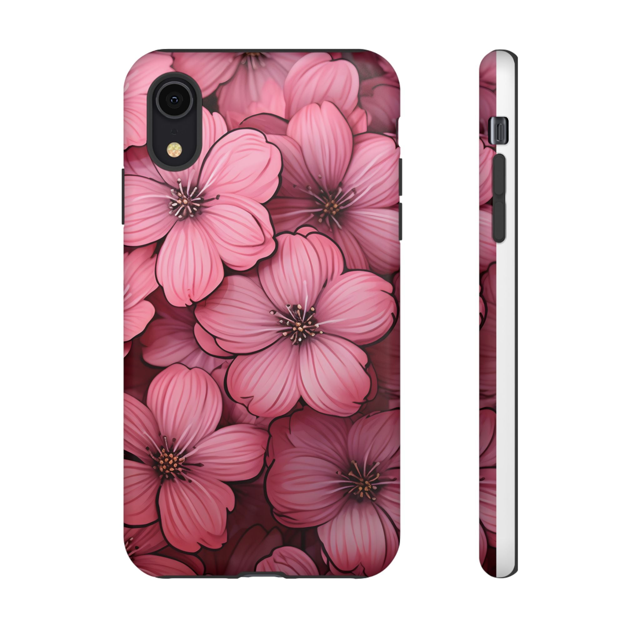 Pink Blossom Hexagon iPhone Case - Rugged