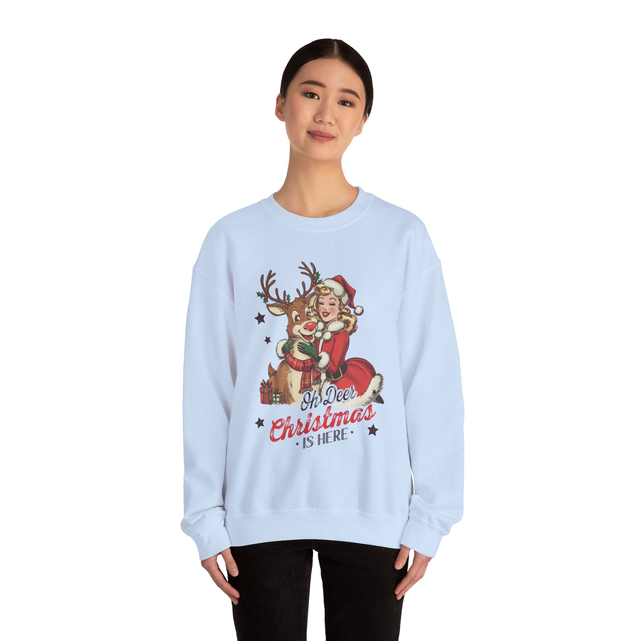 Oh Deer! Christmas Sweatshirt - Reindeer Hug