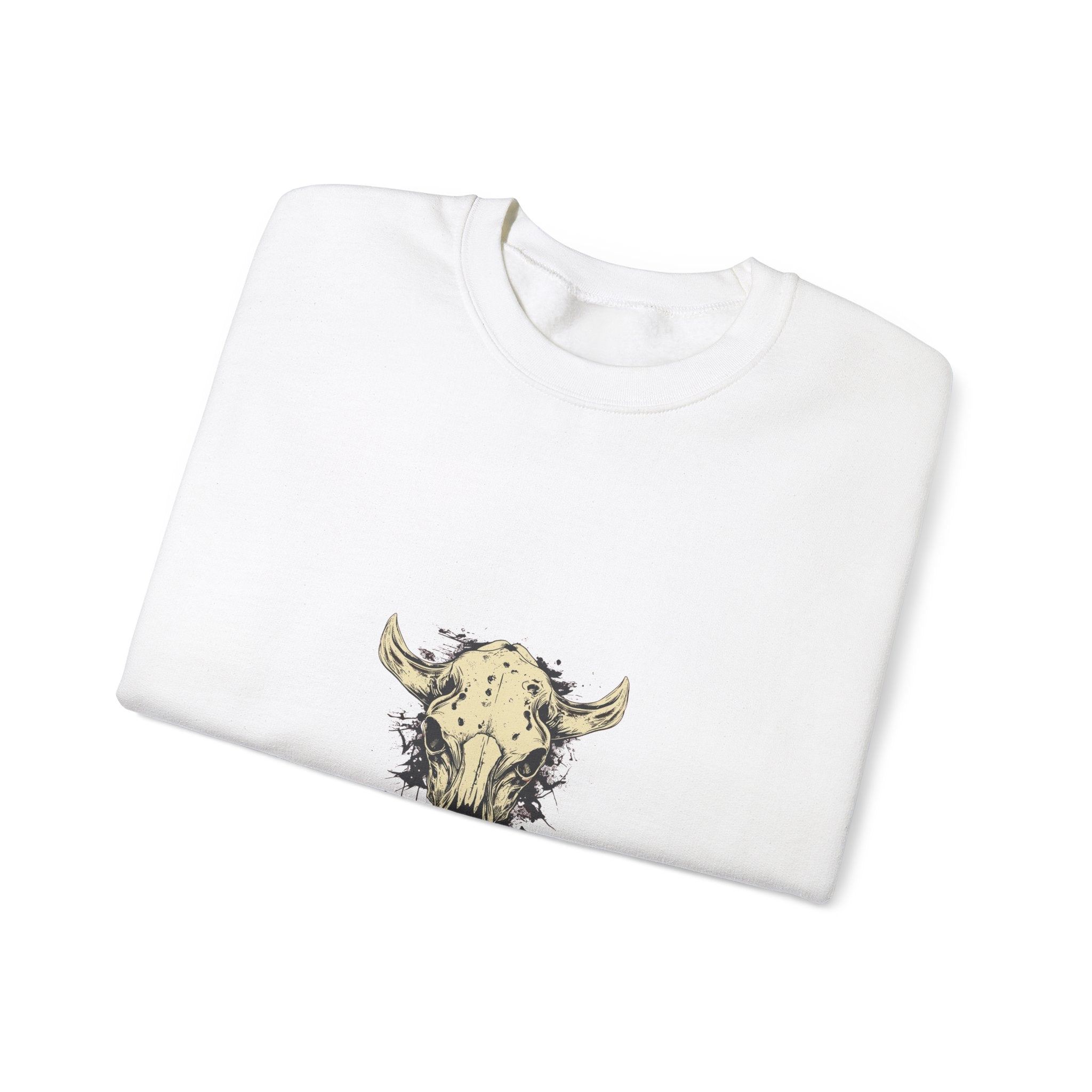 Grunge Bull Skull Sweatshirt