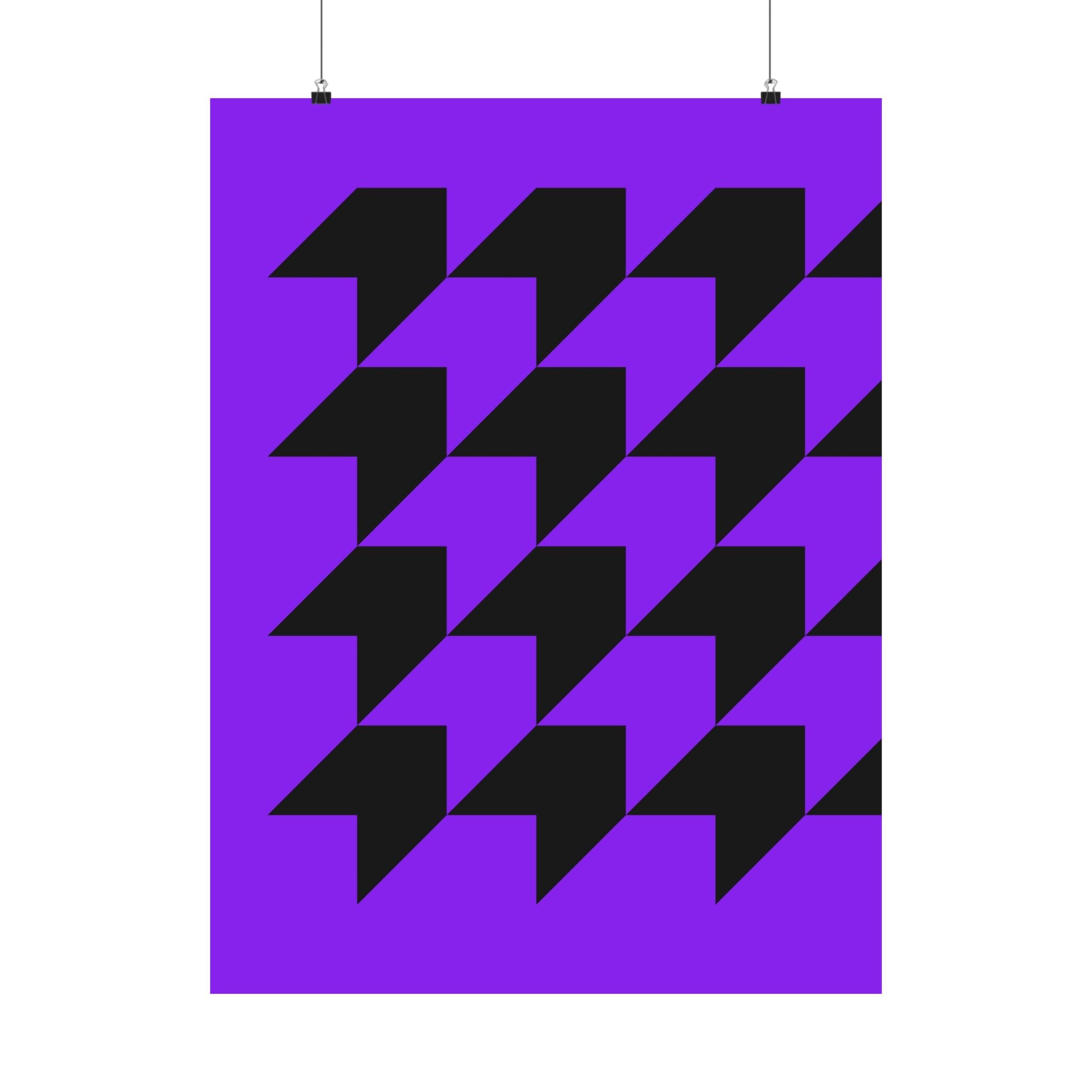 Geometric Purple Arrowhead Poster Art