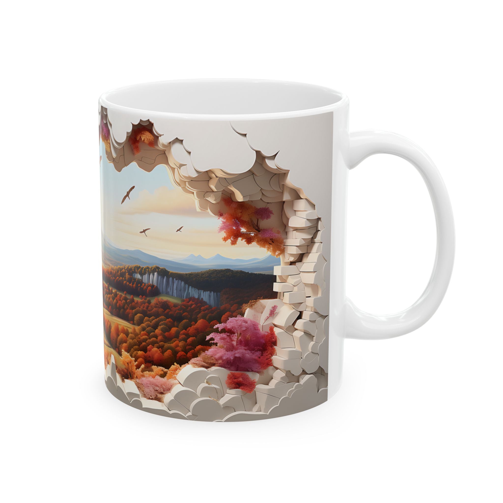 Autumn Portal Mug: Dreamy Fall Scene