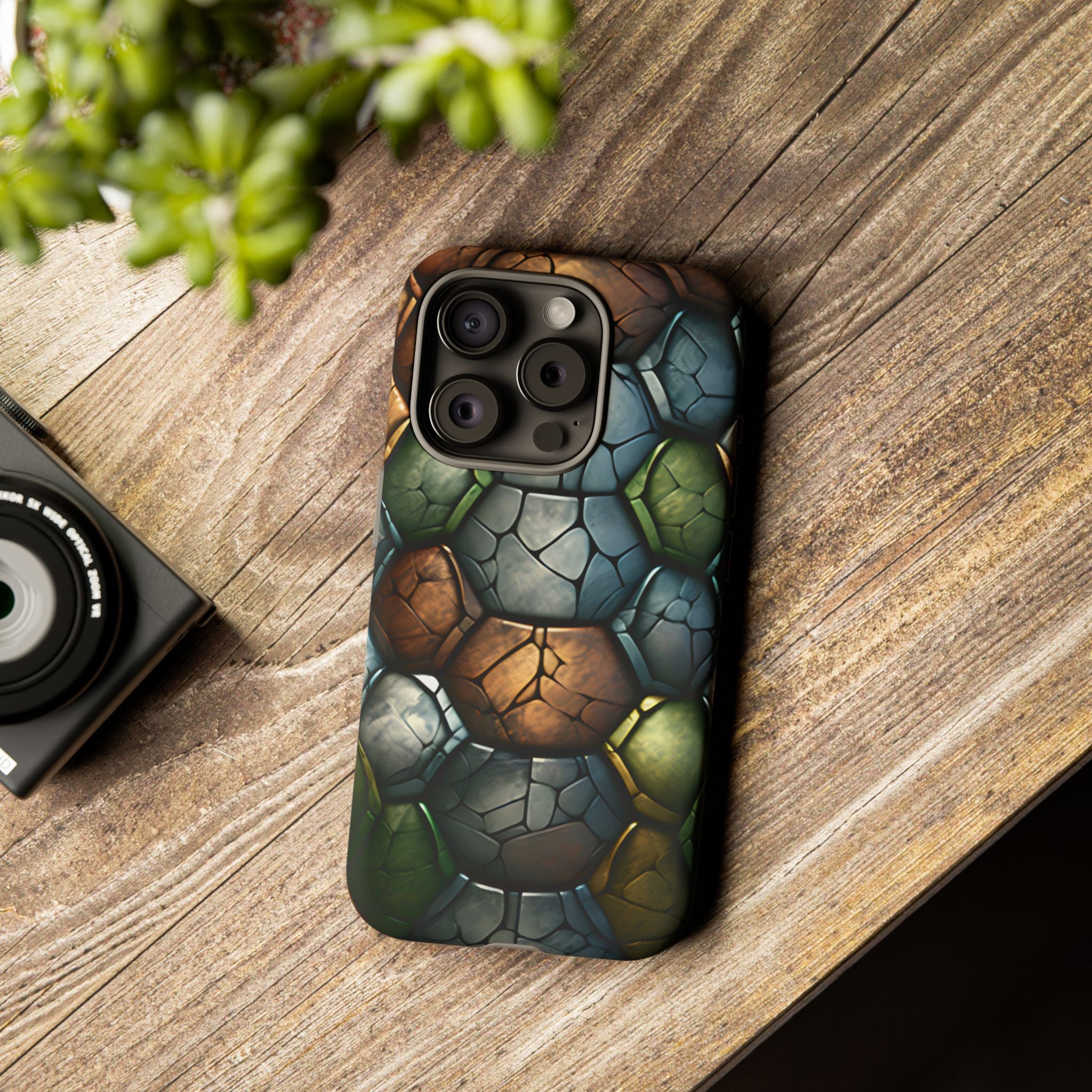 Hexagon Stone iPhone Case - Rugged Texture