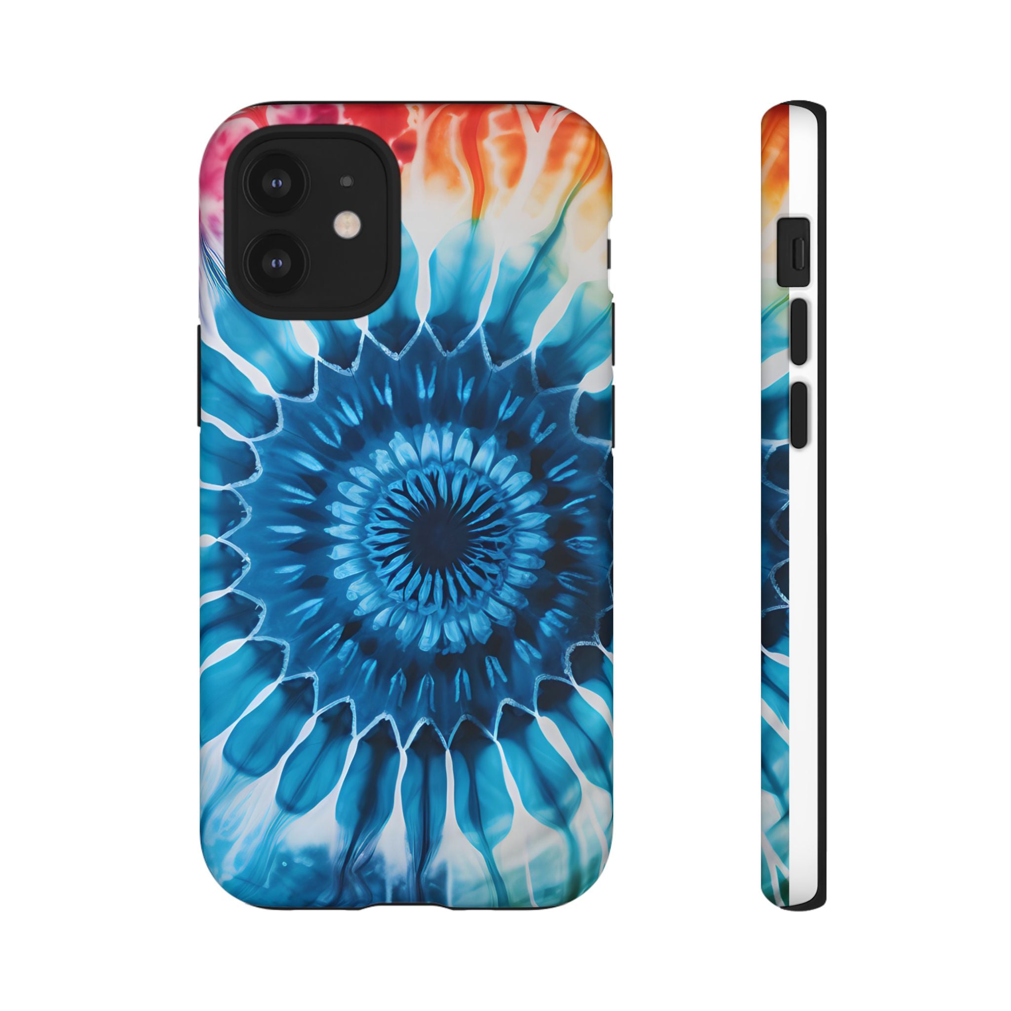 Cosmic Mandala Tie-Dye iPhone Case - Rugged Hexagon Stone