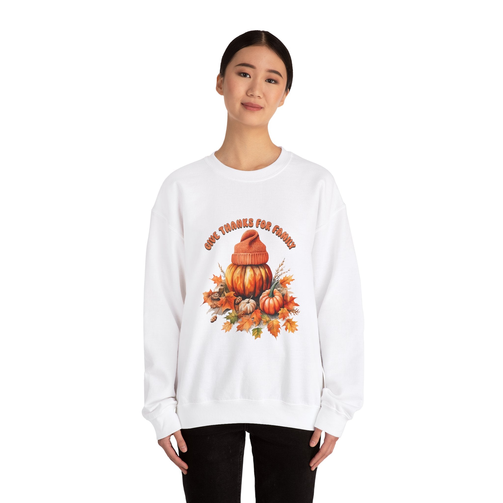 Give Thanks Family Watercolor Sweatshirt