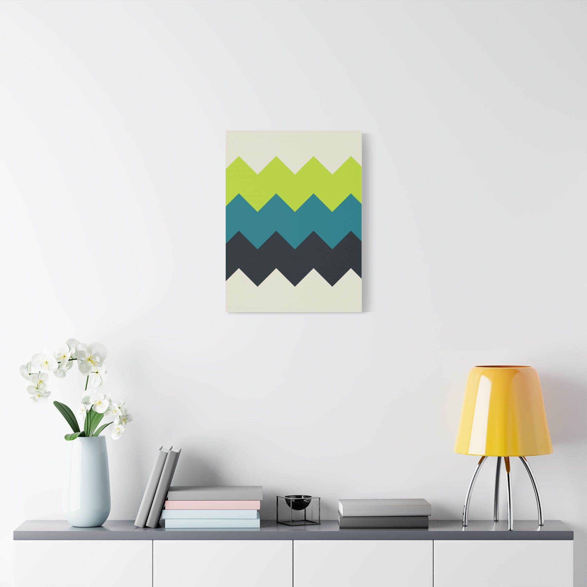 Abstract Geo Zigzag Canvas Art Print