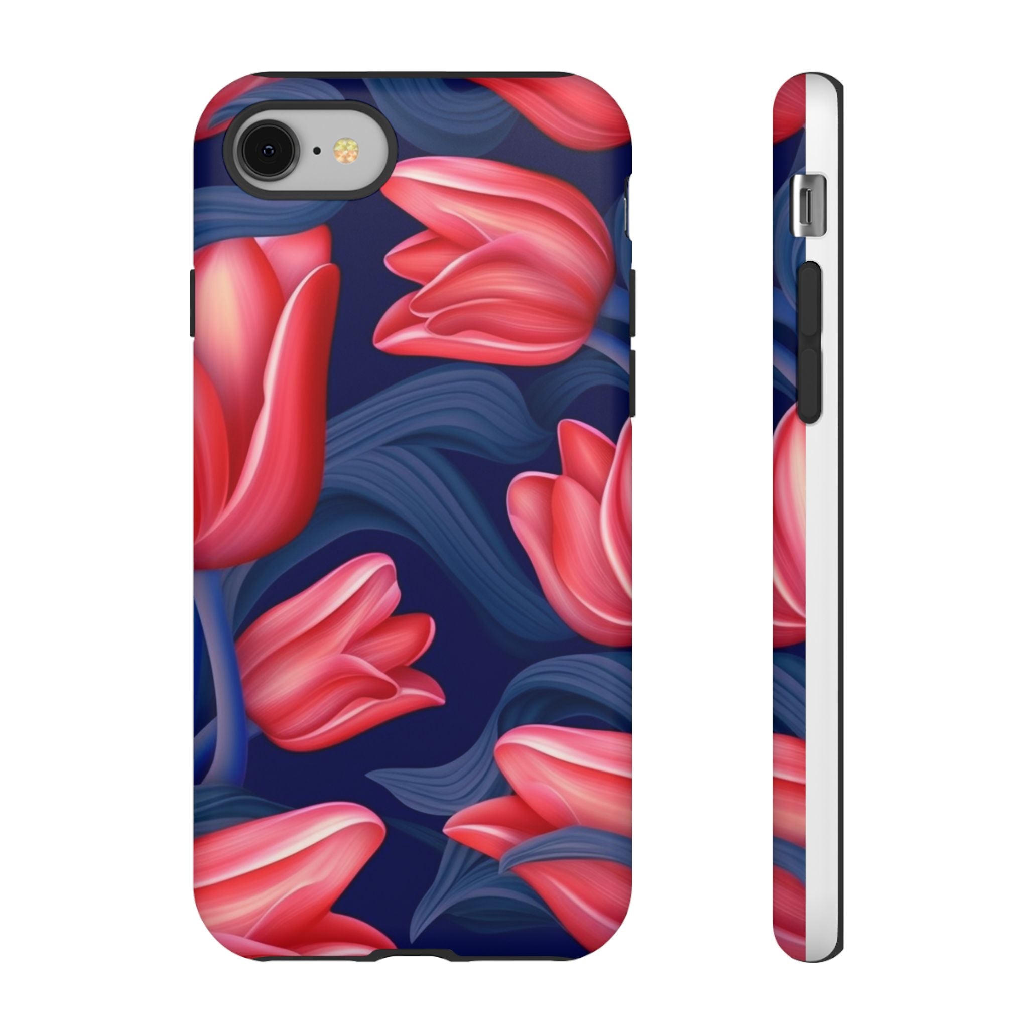 Red Tulip Hexagon iPhone Case - Rugged