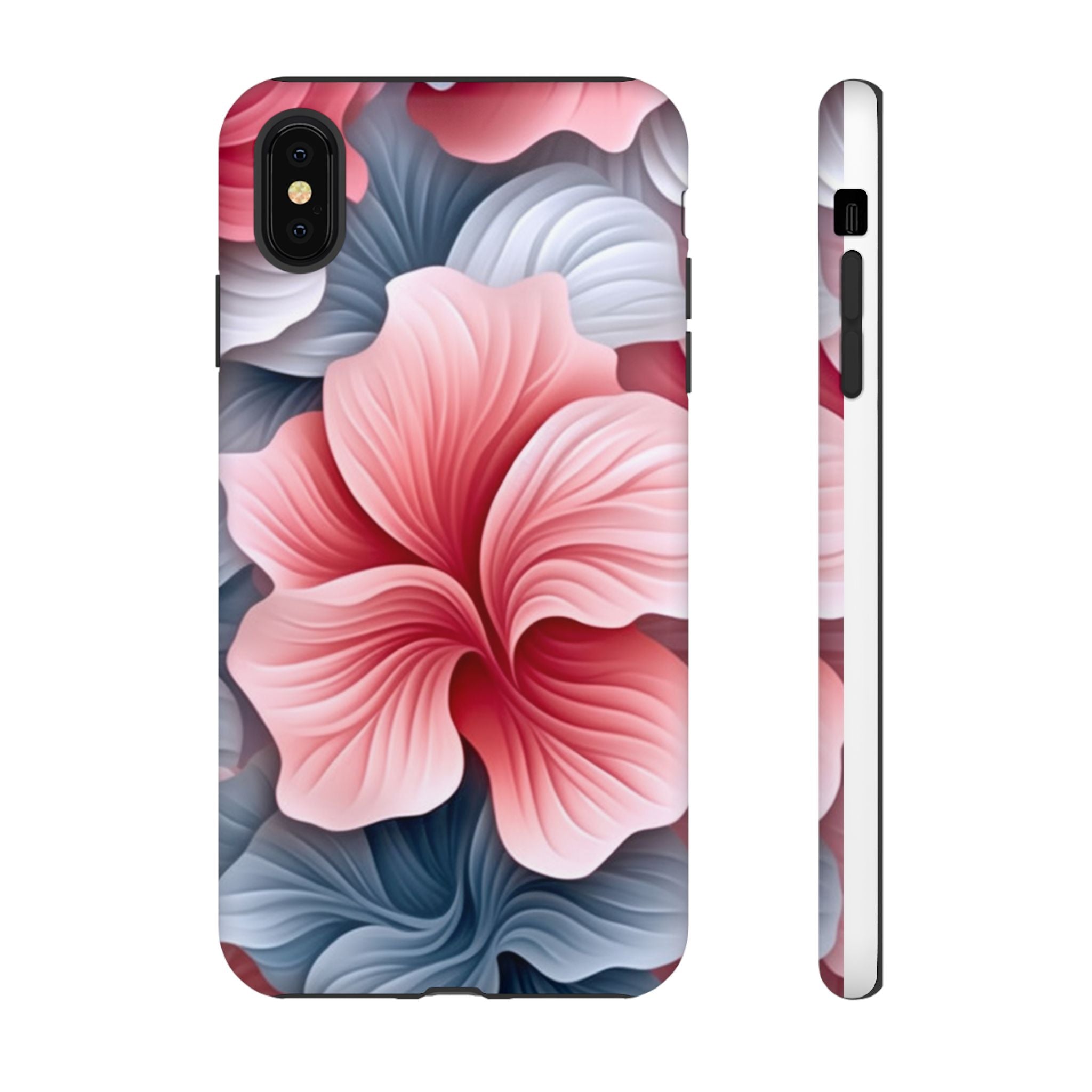 Abstract Floral Pink iPhone Case - Hexagon Stone