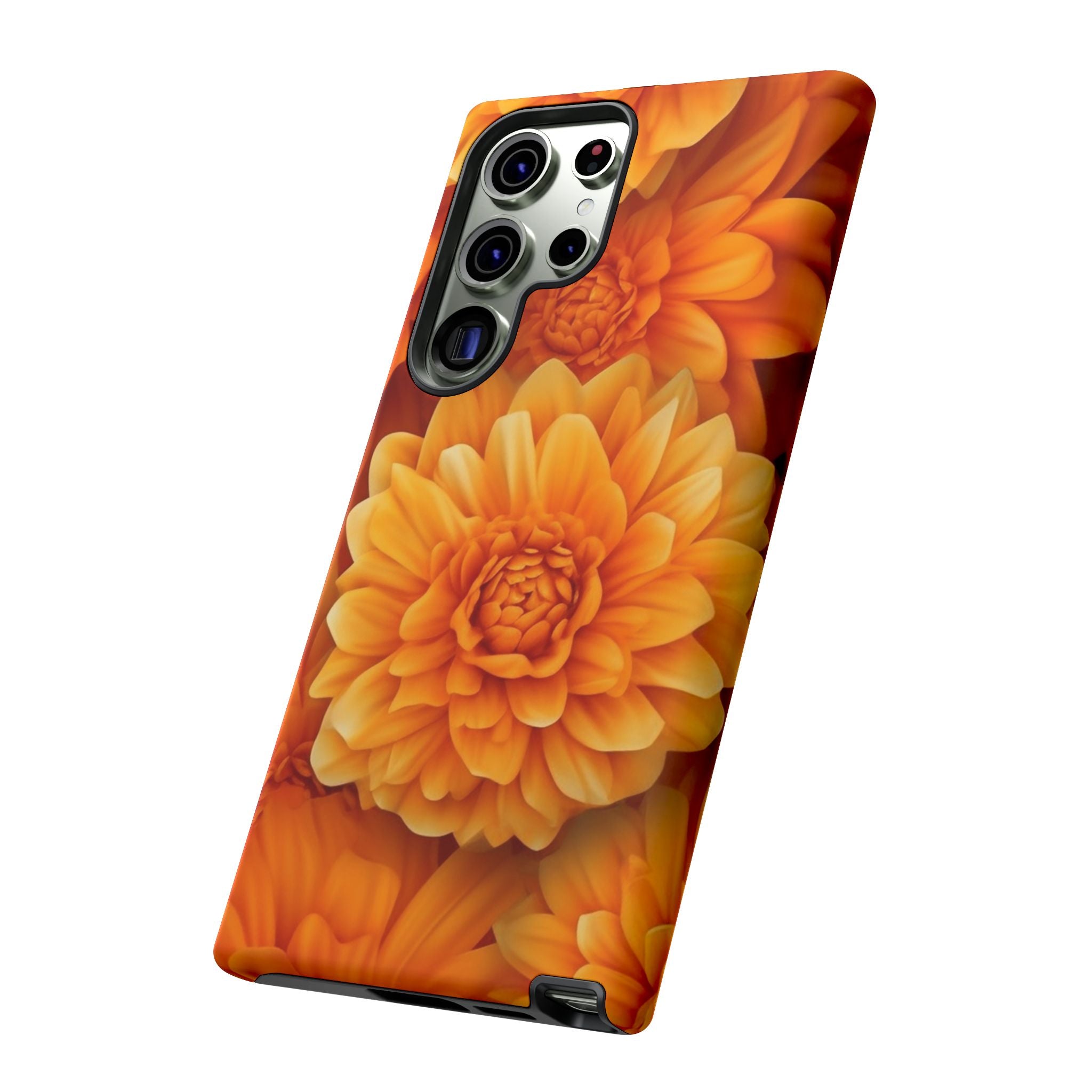 Orange Dahlia Bloom Samsung Case