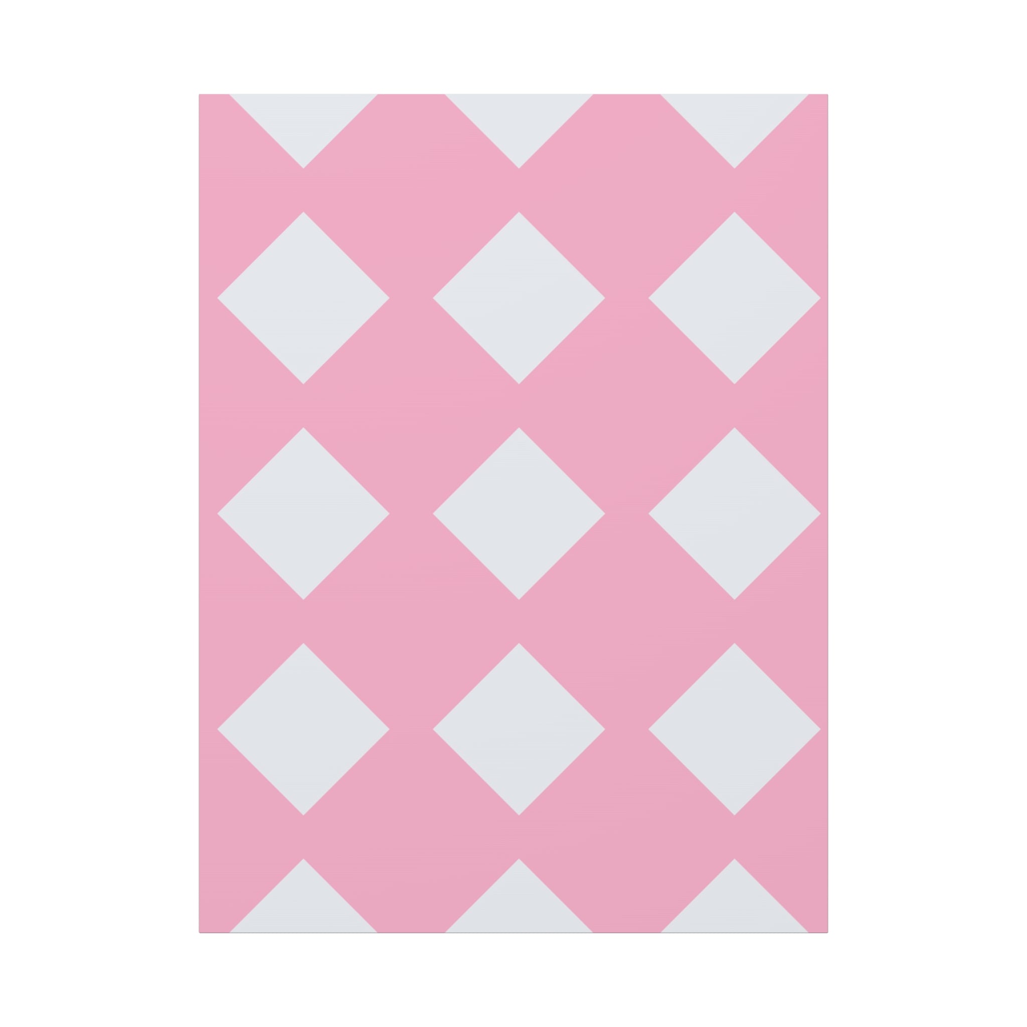 Pink & Grey Diamond Canvas Art Print