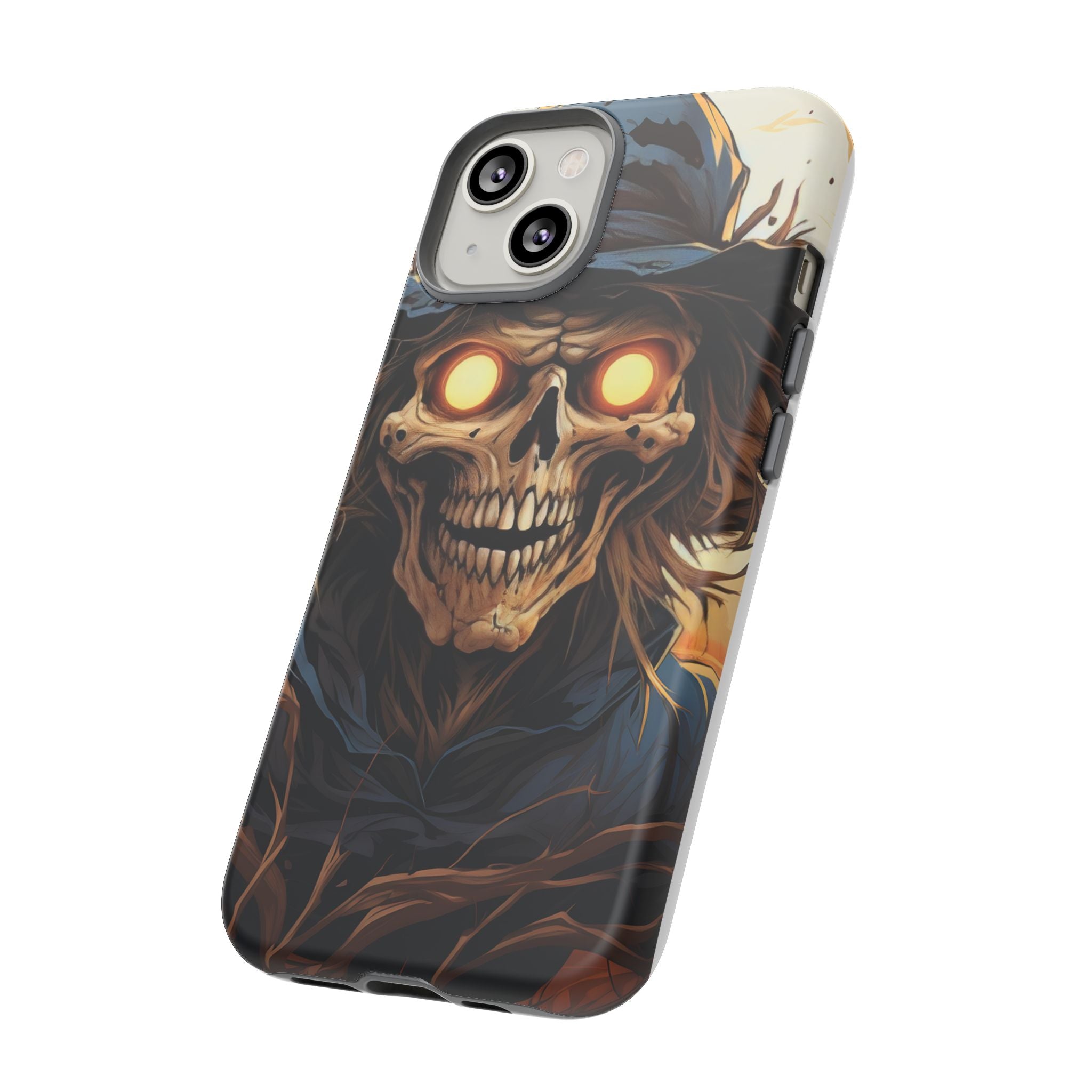 Eerie Scarecrow Hexagon Stone iPhone Case