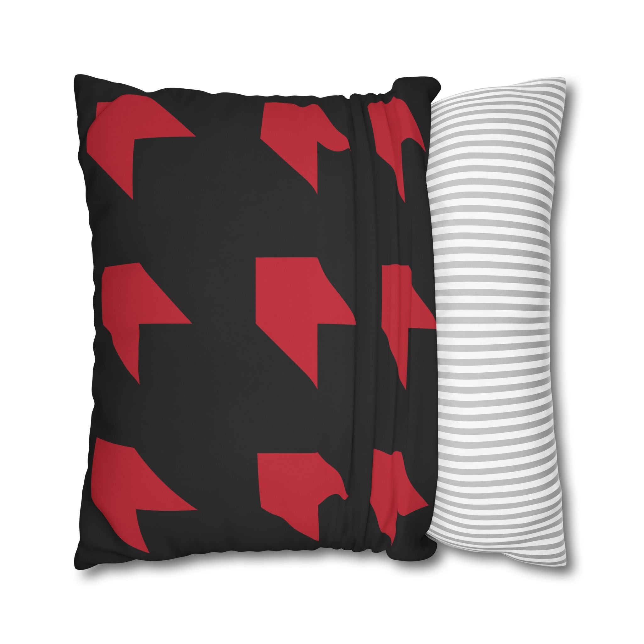 Geometric Arrow Red Pillowcase