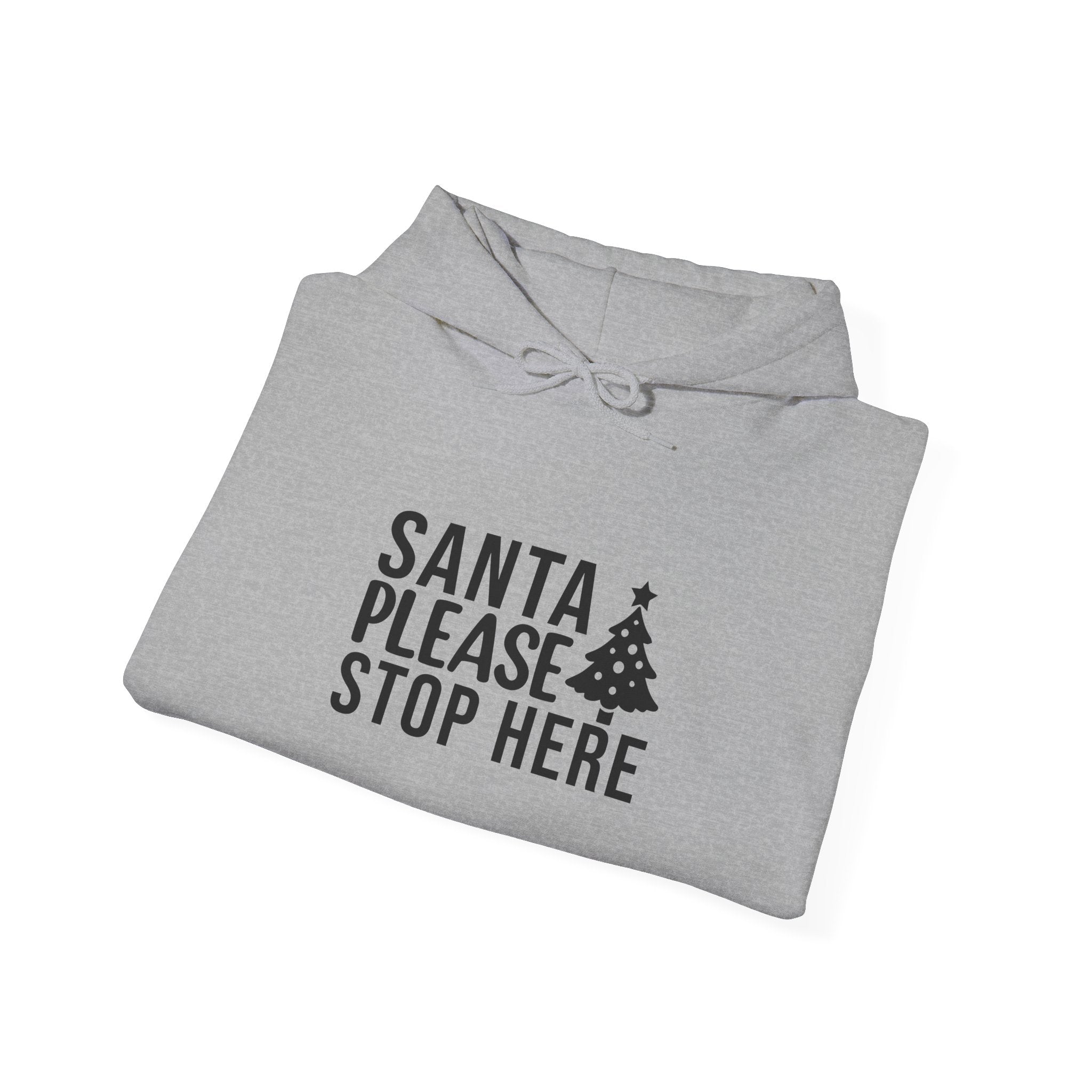 Santa Stop Here Christmas Hoodie