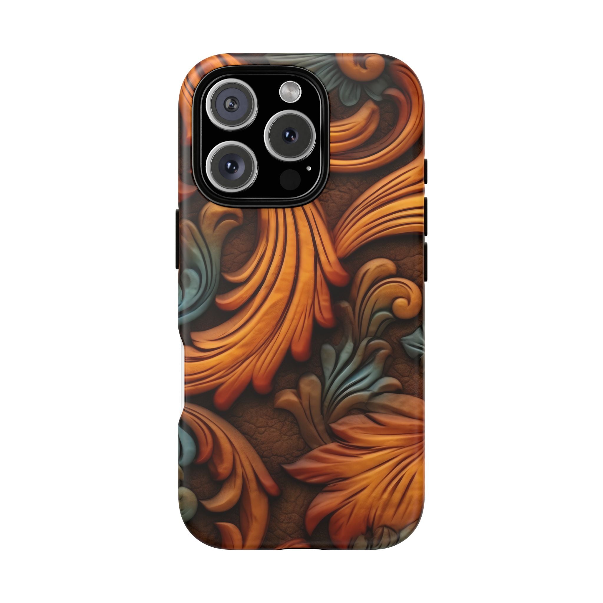 Baroque Copper iPhone Case - Hexagon Stone