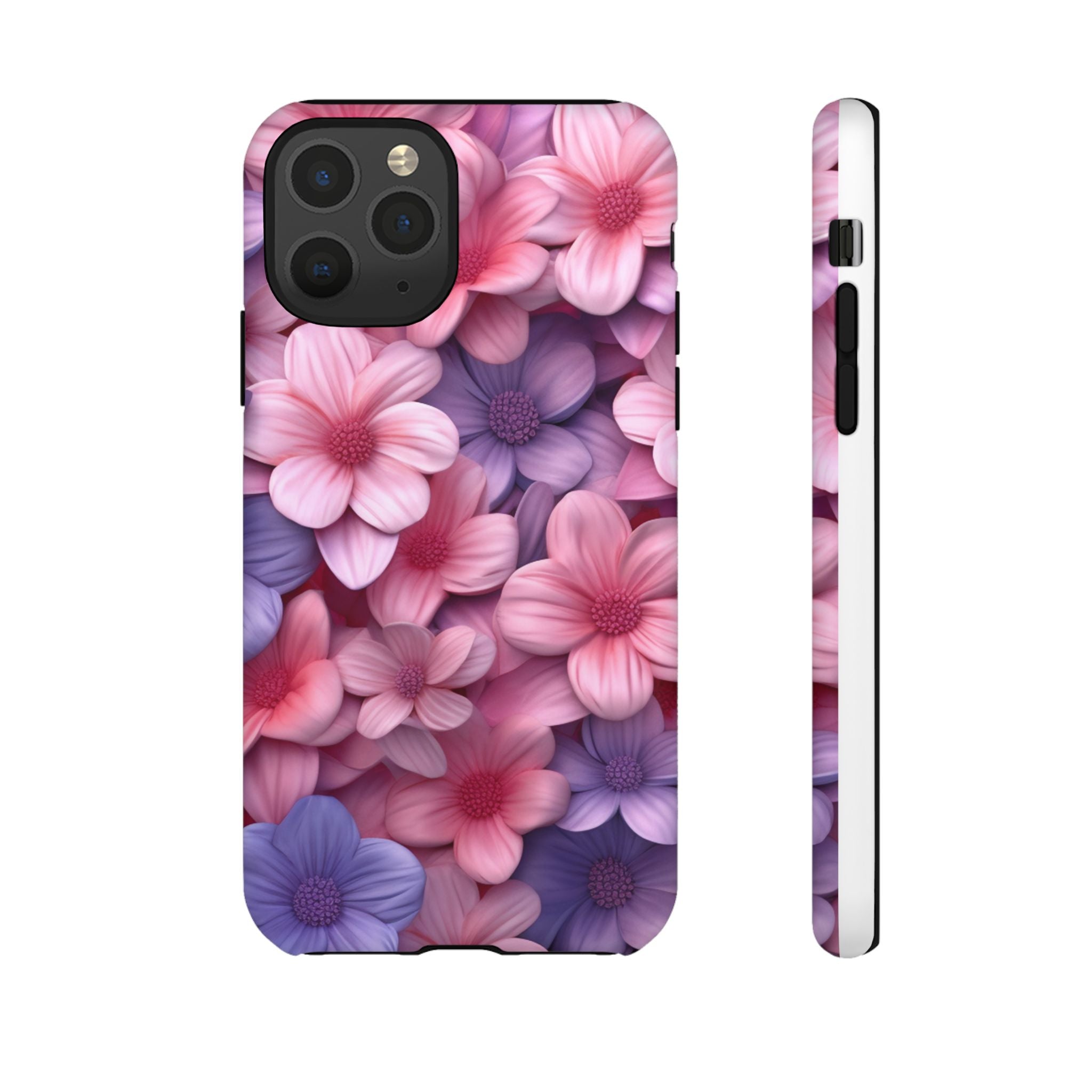 Floral Bloom Hexagon Stone iPhone Case