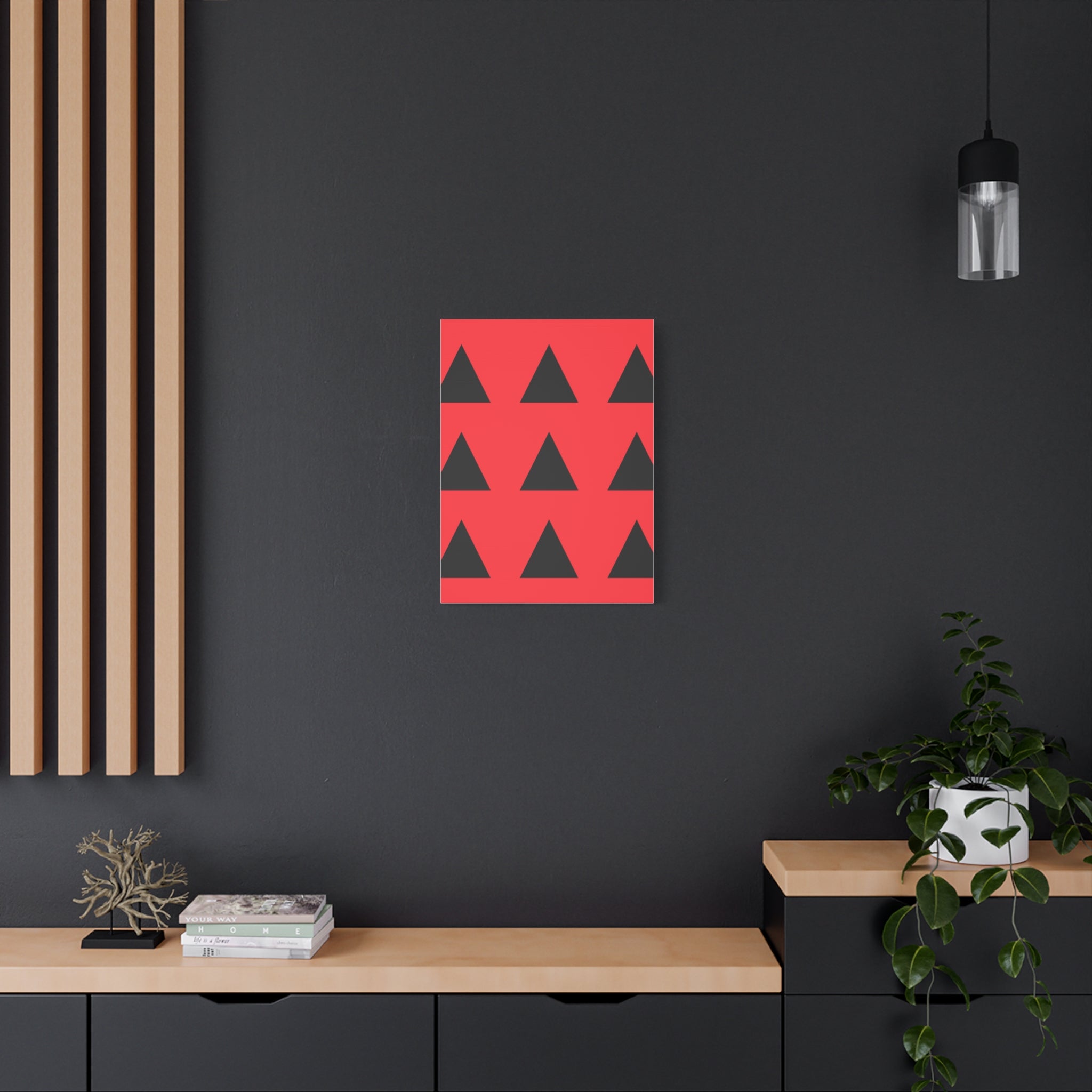 Red & Black Triangle Canvas Art