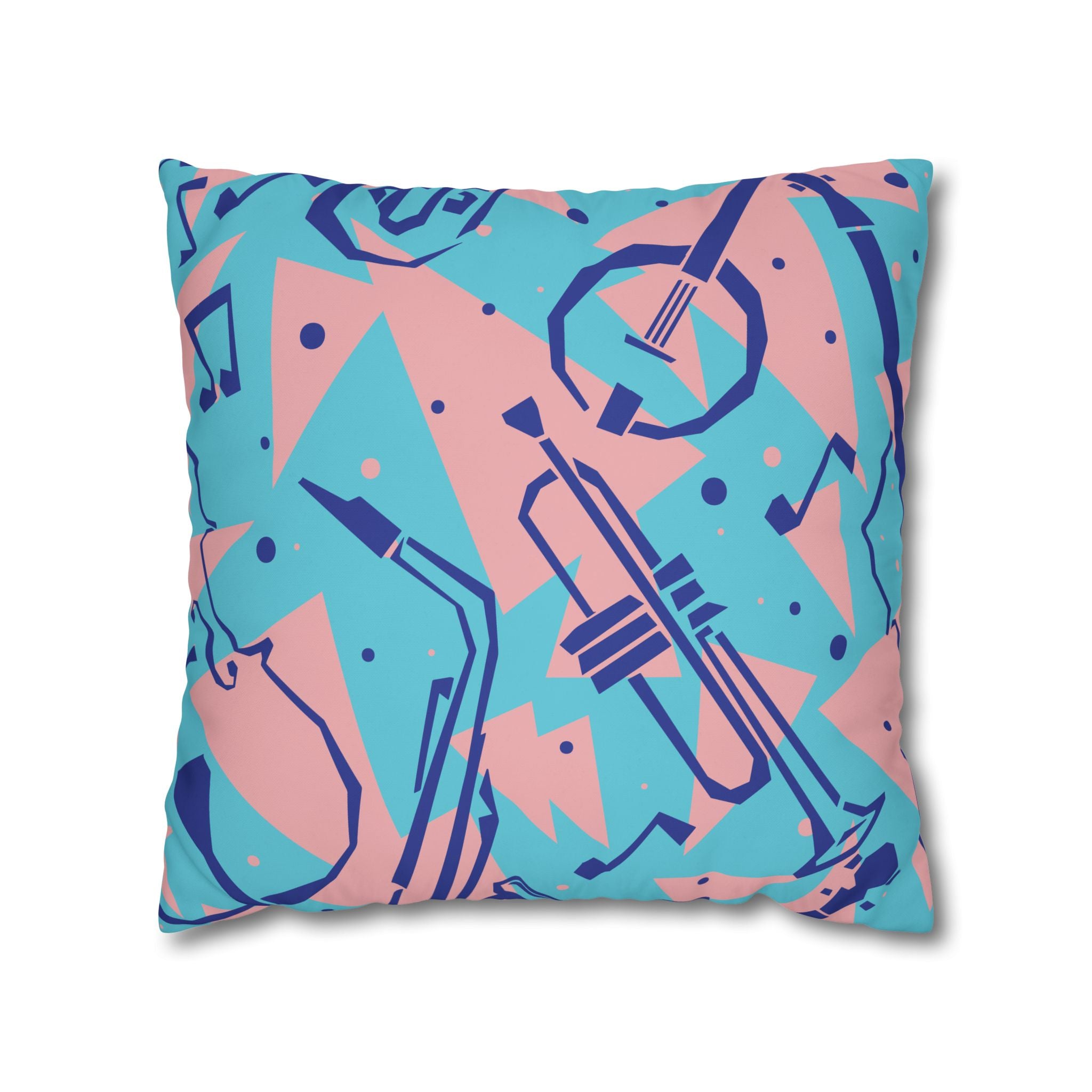 Retro Jazz Pillowcase - 80s Music Design