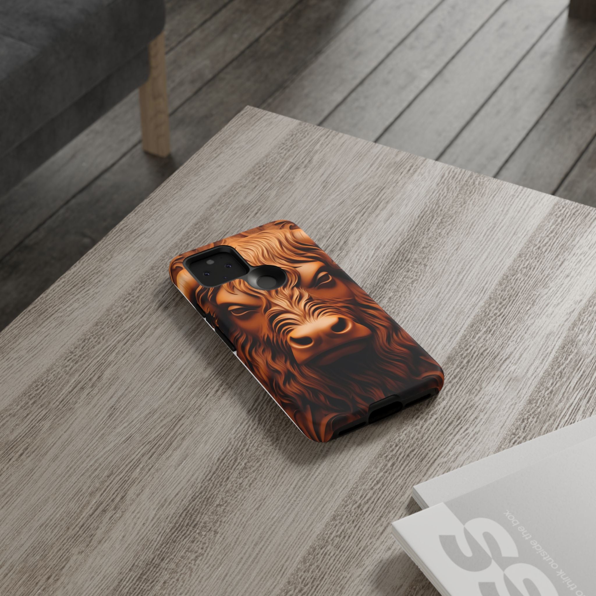 Intricate Bull Wood Carving Google Pixel Case (All Models)