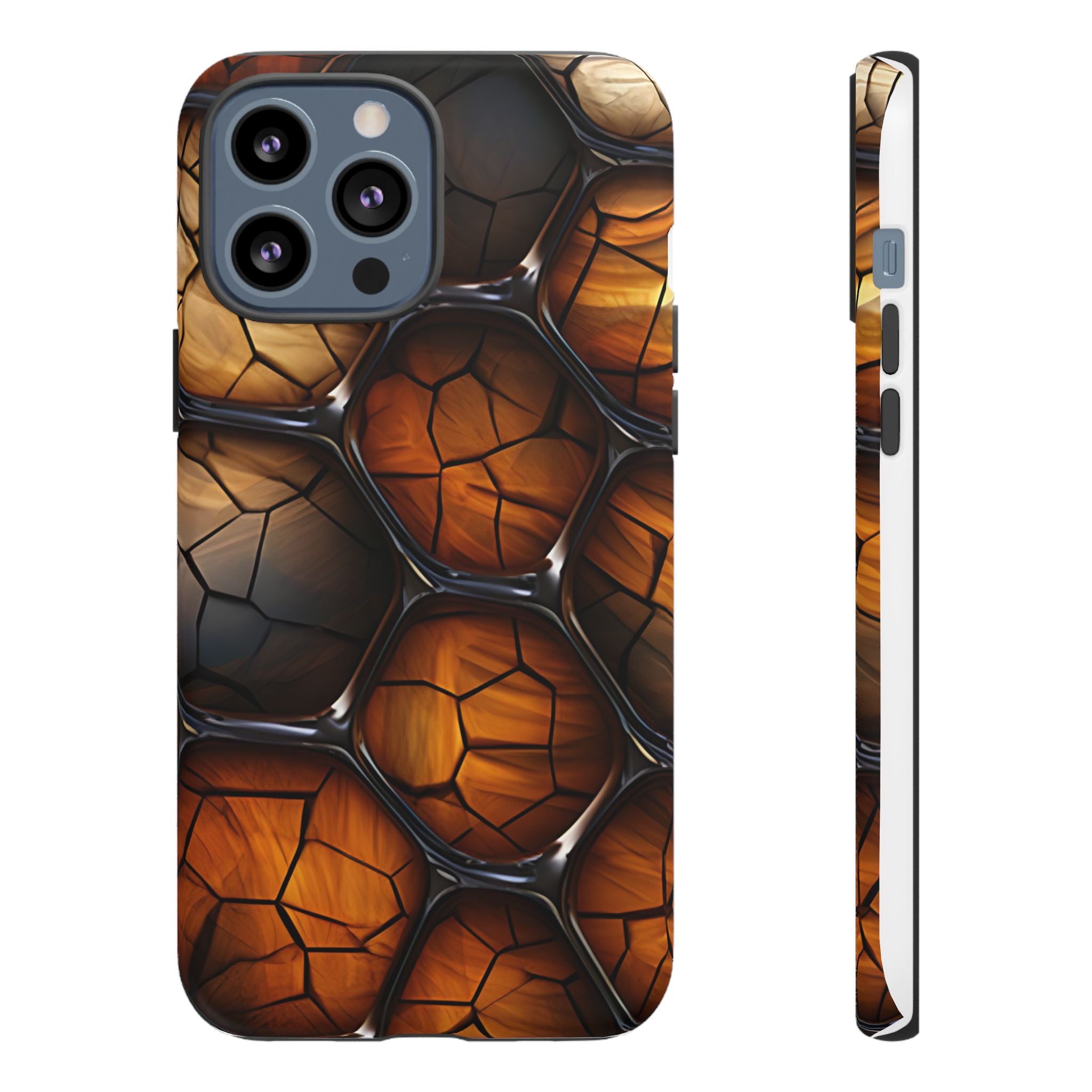 Cracked Wood Honeycomb iPhone Case