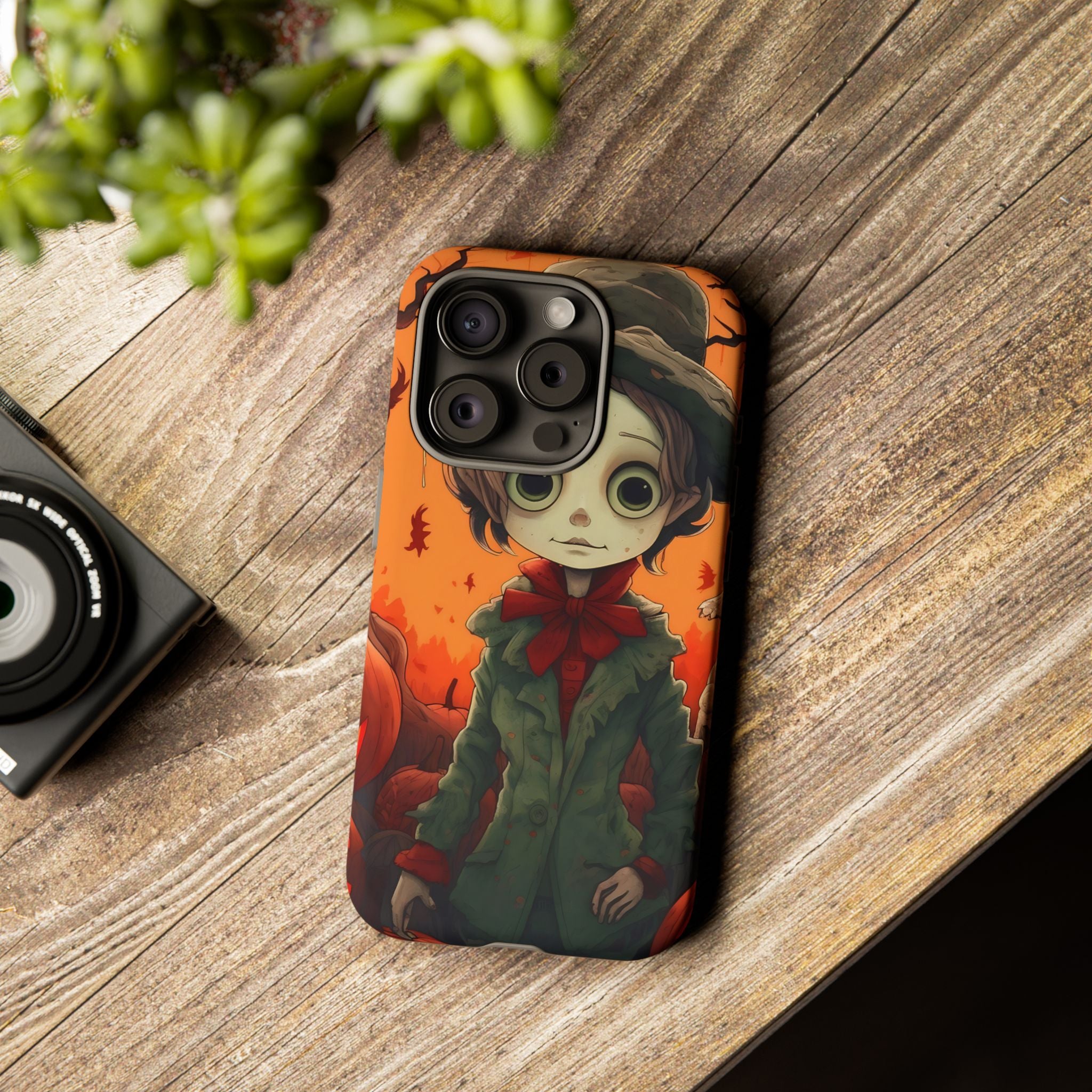 Spooky Autumn Child Hexagon Stone iPhone Case