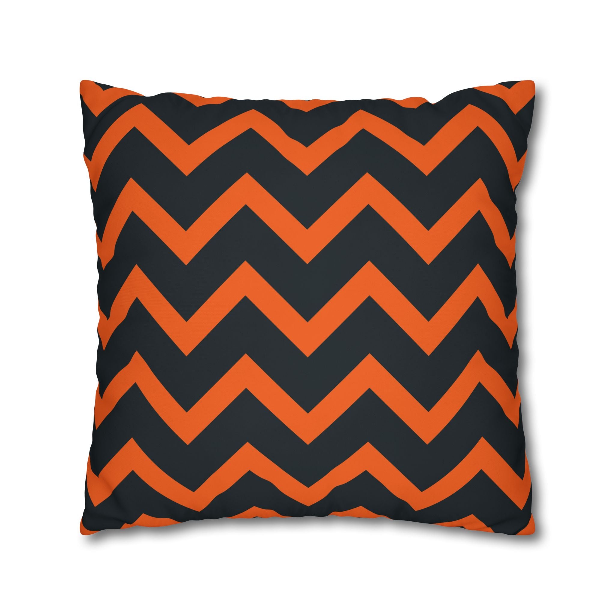 Chevron Stripe Pillowcase - Orange & Teal