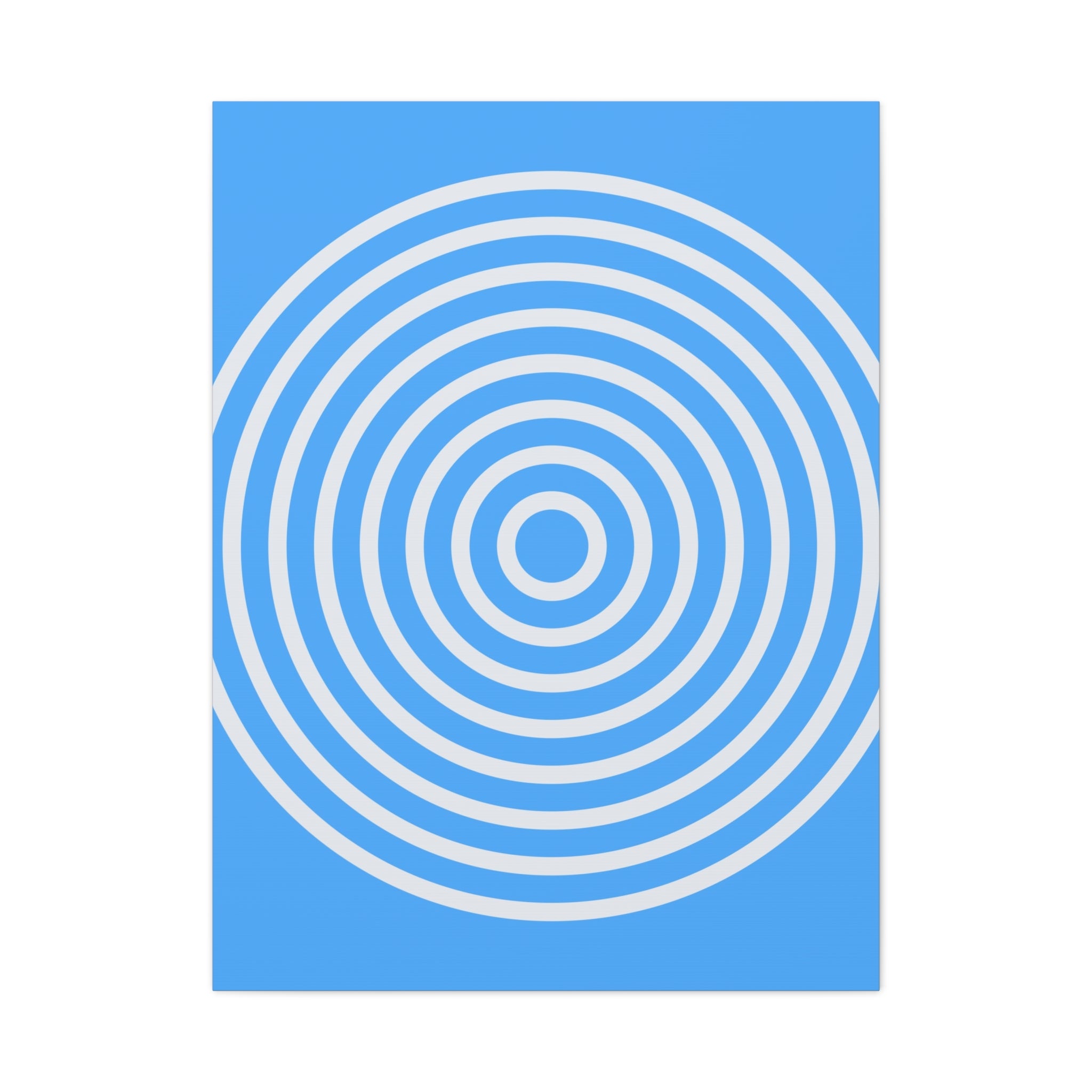 Blue Ripple Concentric Circles Canvas Art