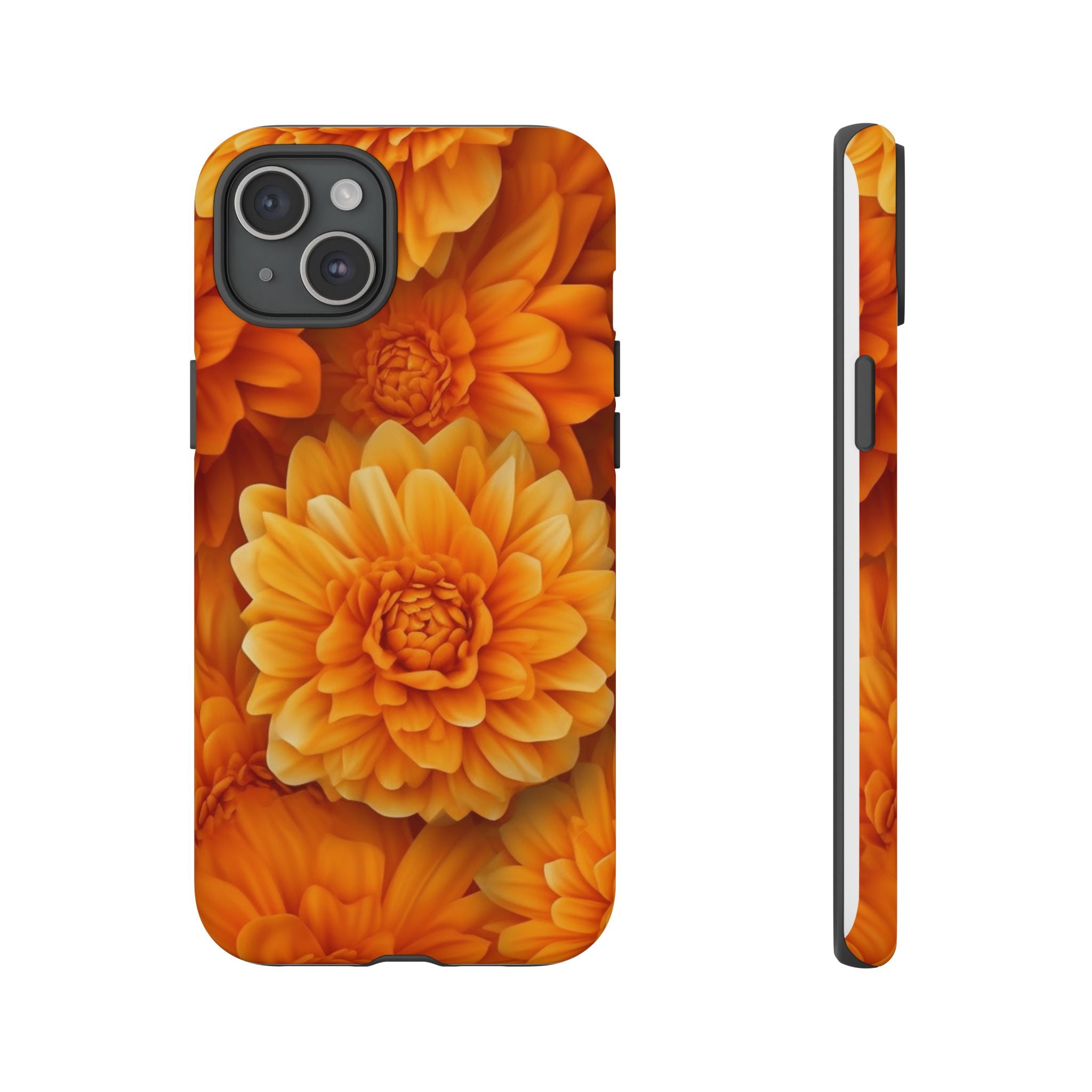 Fiery Dahlia Hexagon iPhone Case