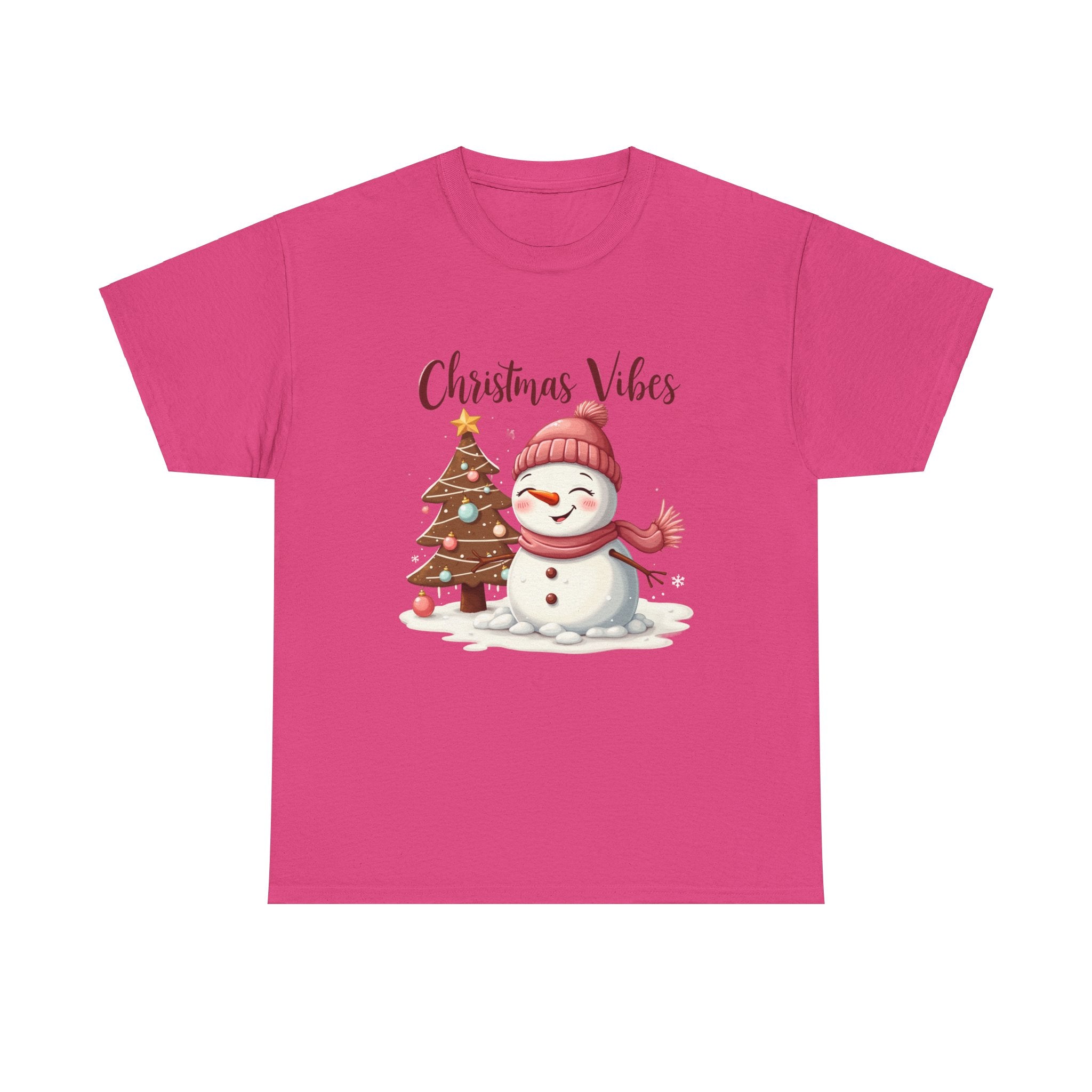 Cute Snowman Christmas Vibes T-Shirt