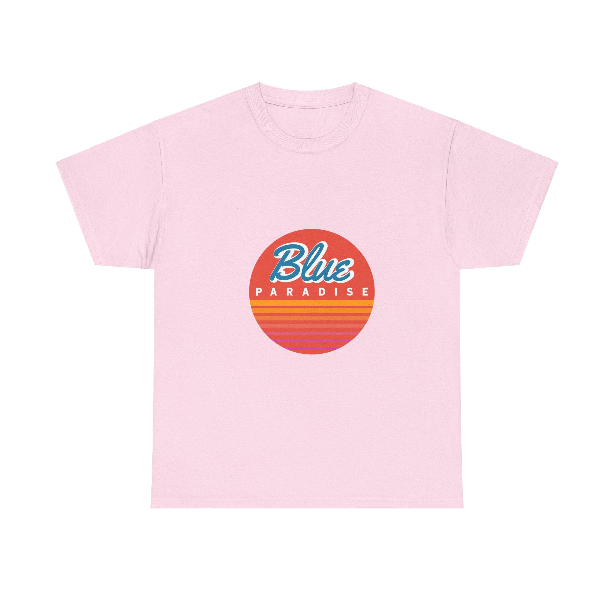 Retro Blue Paradise Sunset T-Shirt