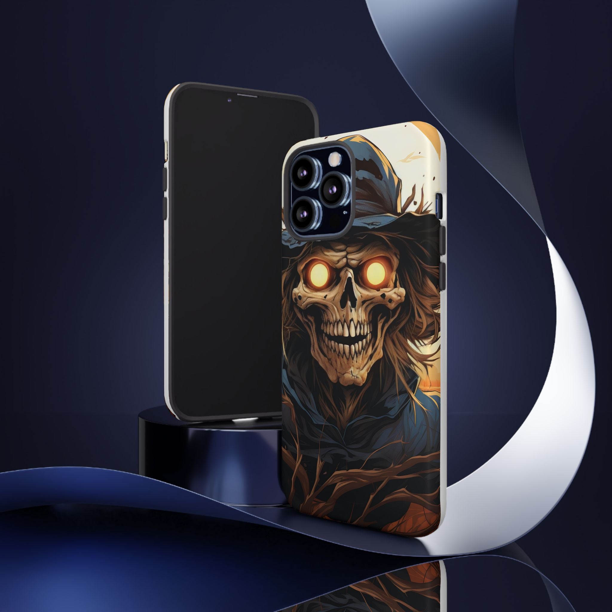 Eerie Scarecrow Hexagon Stone iPhone Case